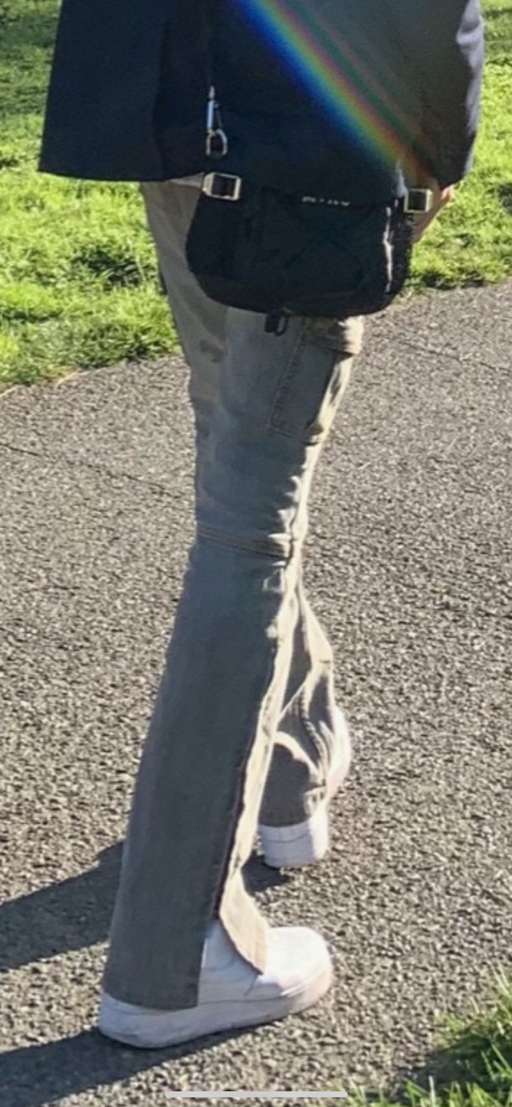 Designer × Japanese Brand Re Claimed Japan Cargo Denim Flare Pants Zipper Ankle Size US 29 - 16 Thumbnail