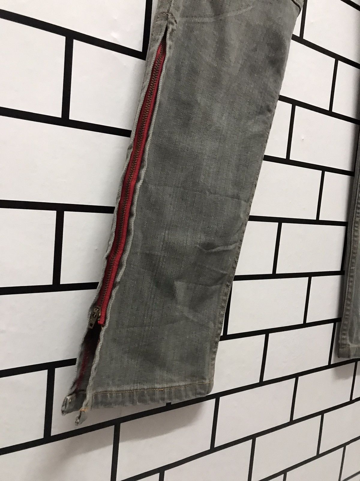 Designer × Japanese Brand Re Claimed Japan Cargo Denim Flare Pants Zipper Ankle Size US 29 - 6 Thumbnail