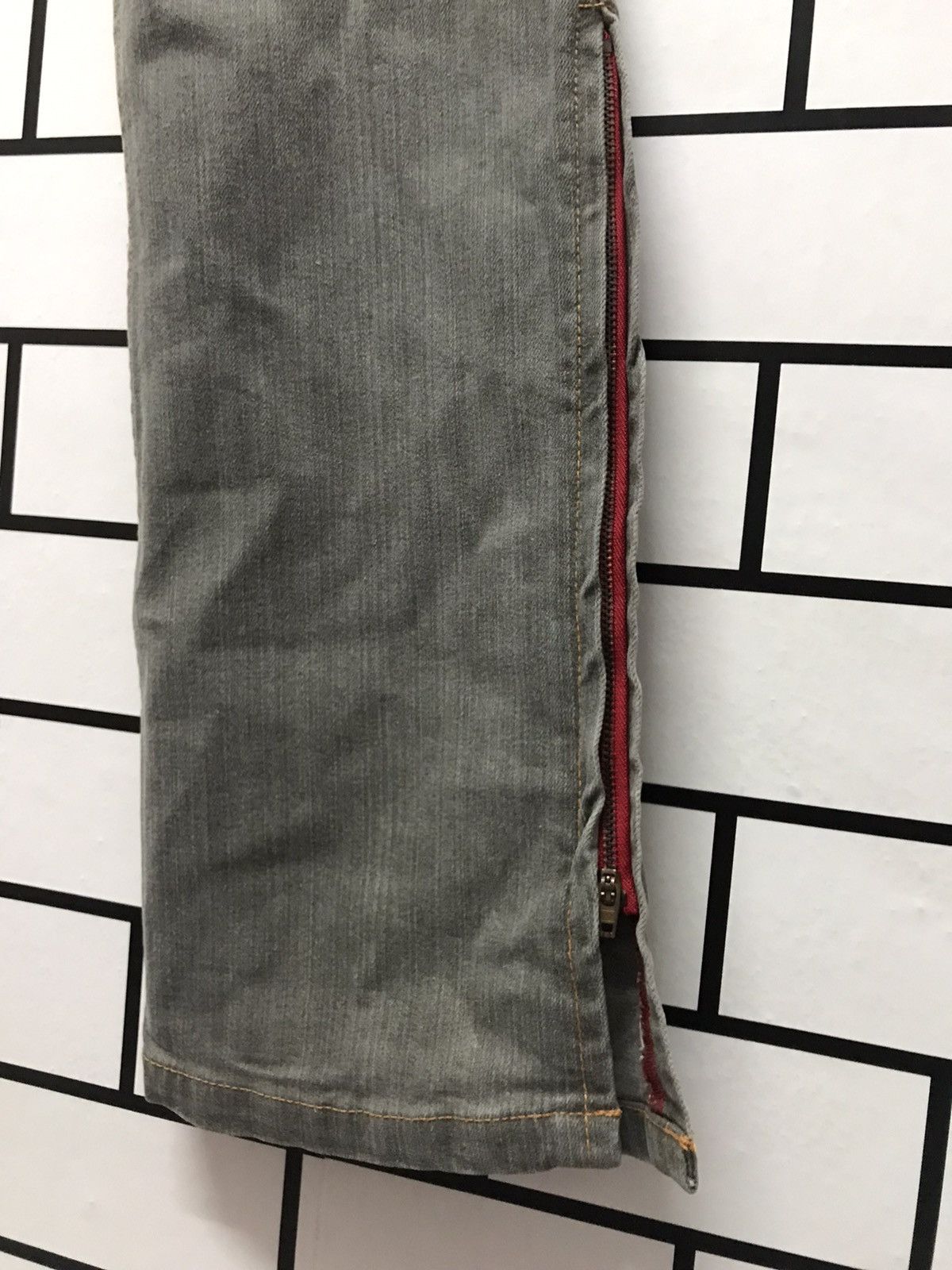 Designer × Japanese Brand Re Claimed Japan Cargo Denim Flare Pants Zipper Ankle Size US 29 - 9 Thumbnail