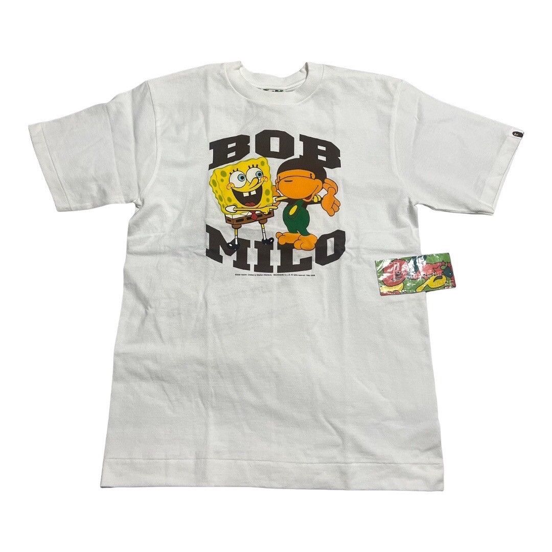 image of Bape Spongebobs T-Shirts 2008〜2010 in White, Men's (Size Small)