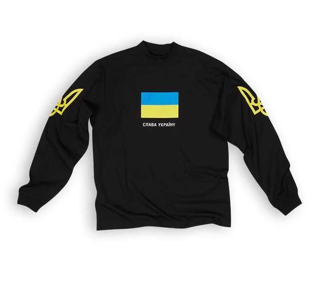 Balenciaga *New* Unique Balenciaga Longsleeve Slava Ukraini (Brand-New) Size US M / EU 48-50 / 2 - 1 Thumbnail