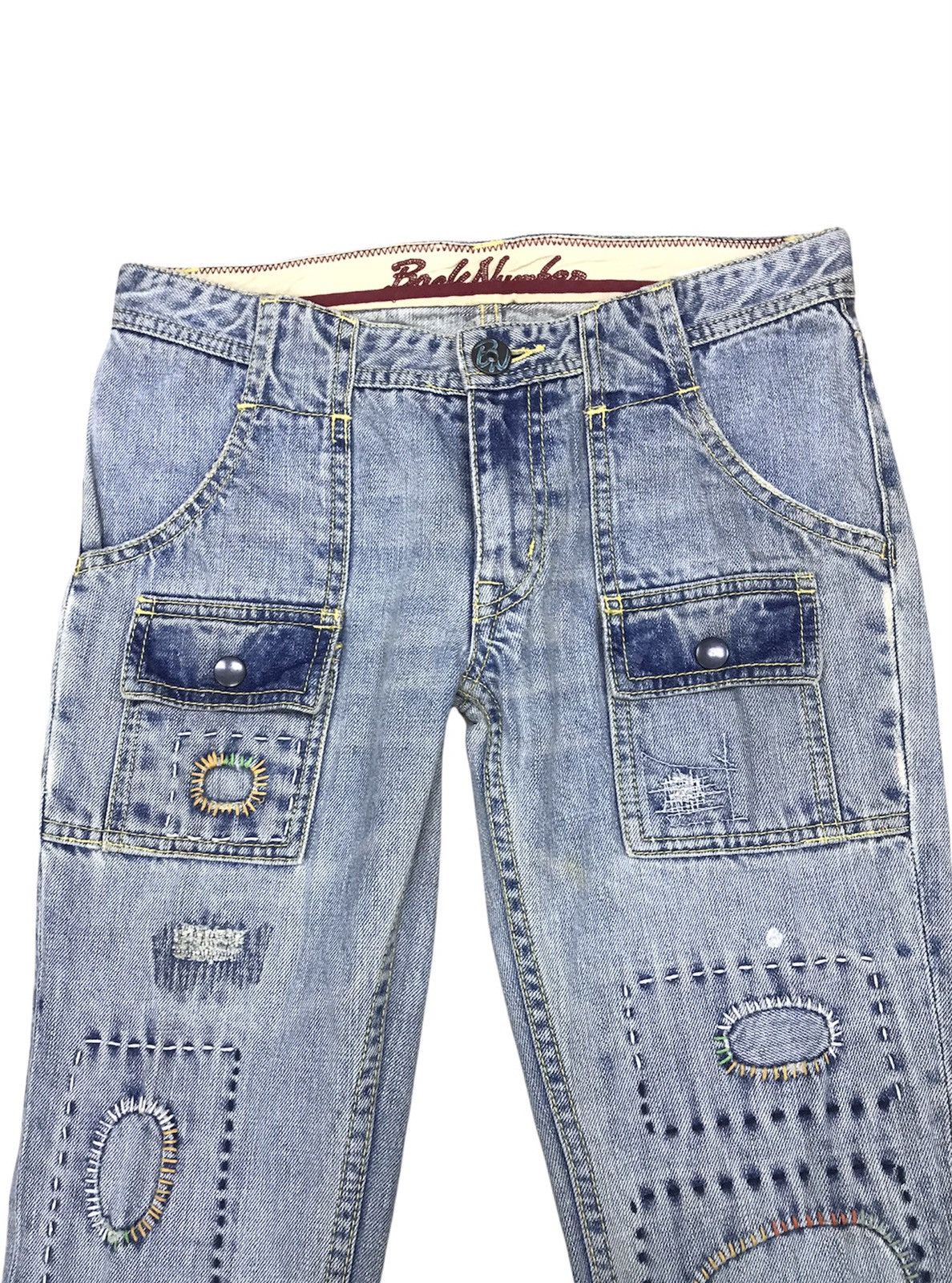 Japanese Brand Back Number Patchwork Bush Pants Size 29 Size 29" - 3 Thumbnail