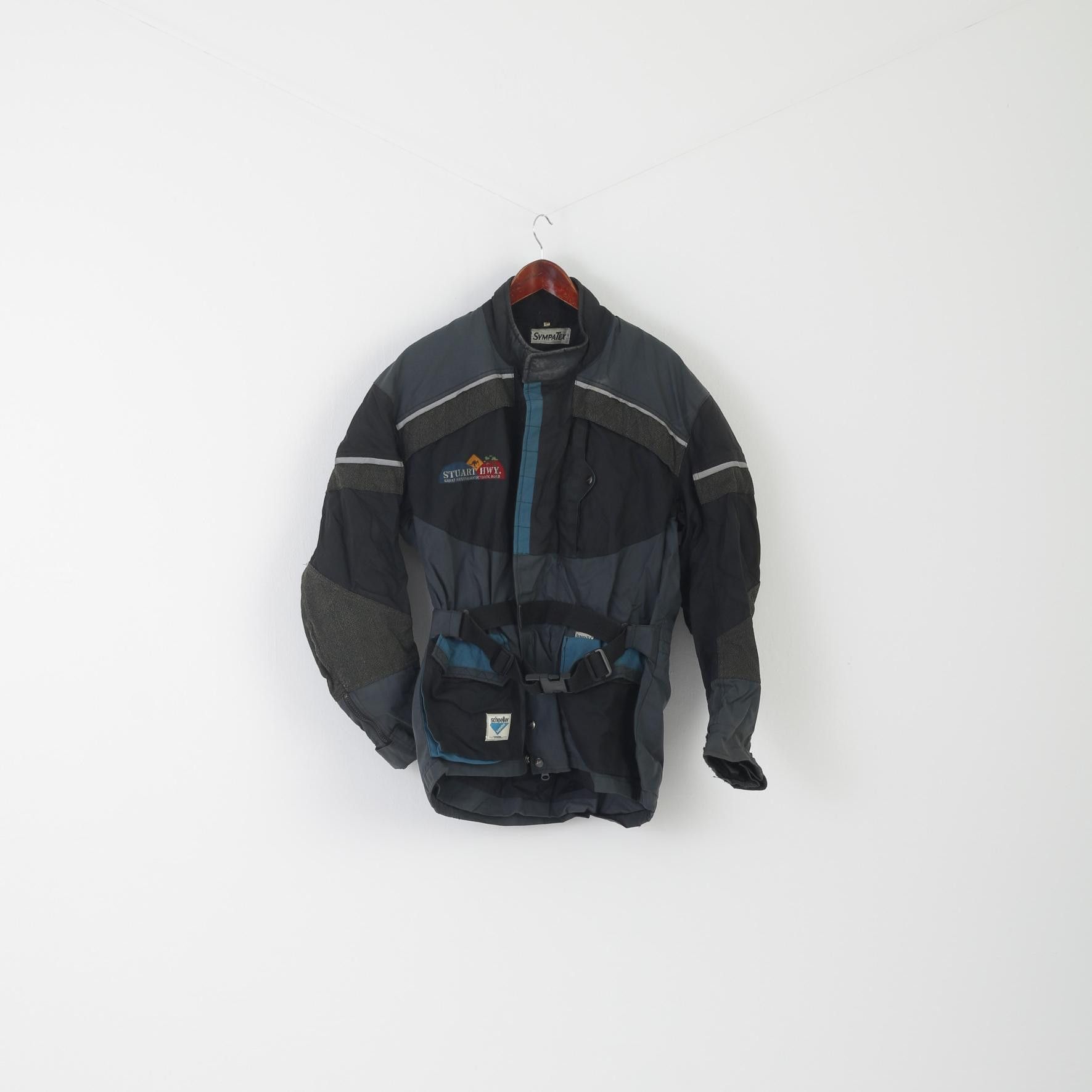 Vintage Sympatex Men L Motorcycle Jacket Black Nylon Vintage 8509 Size US L / EU 52-54 / 3 - 1 Thumbnail