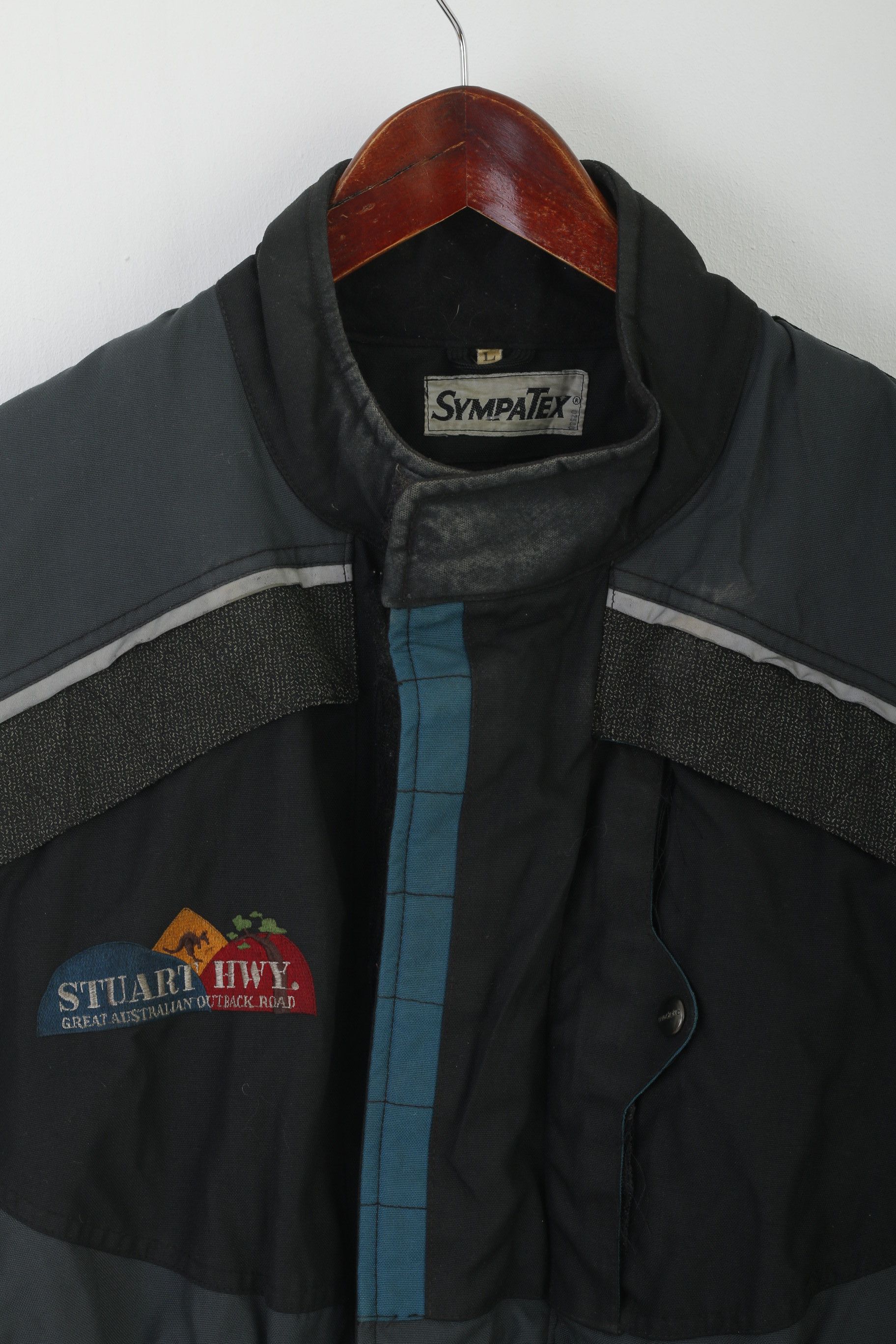 Vintage Sympatex Men L Motorcycle Jacket Black Nylon Vintage 8509 Size US L / EU 52-54 / 3 - 2 Thumbnail