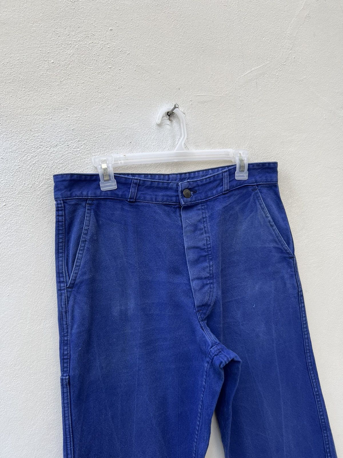 Vintage Vintage 60s 70s Sanfor French Faded Indigo Workwear Pant Size US 32 / EU 48 - 4 Thumbnail