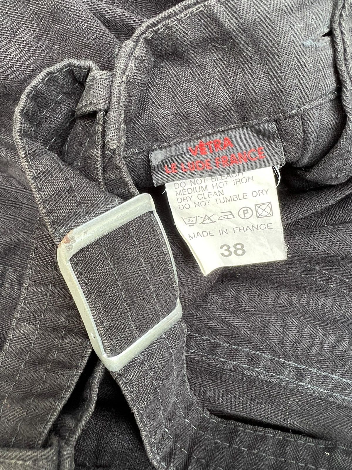 Vetra Vintage Vetra France HBT Striped Betled Work Trouser Pant Size US 31 - 16 Thumbnail