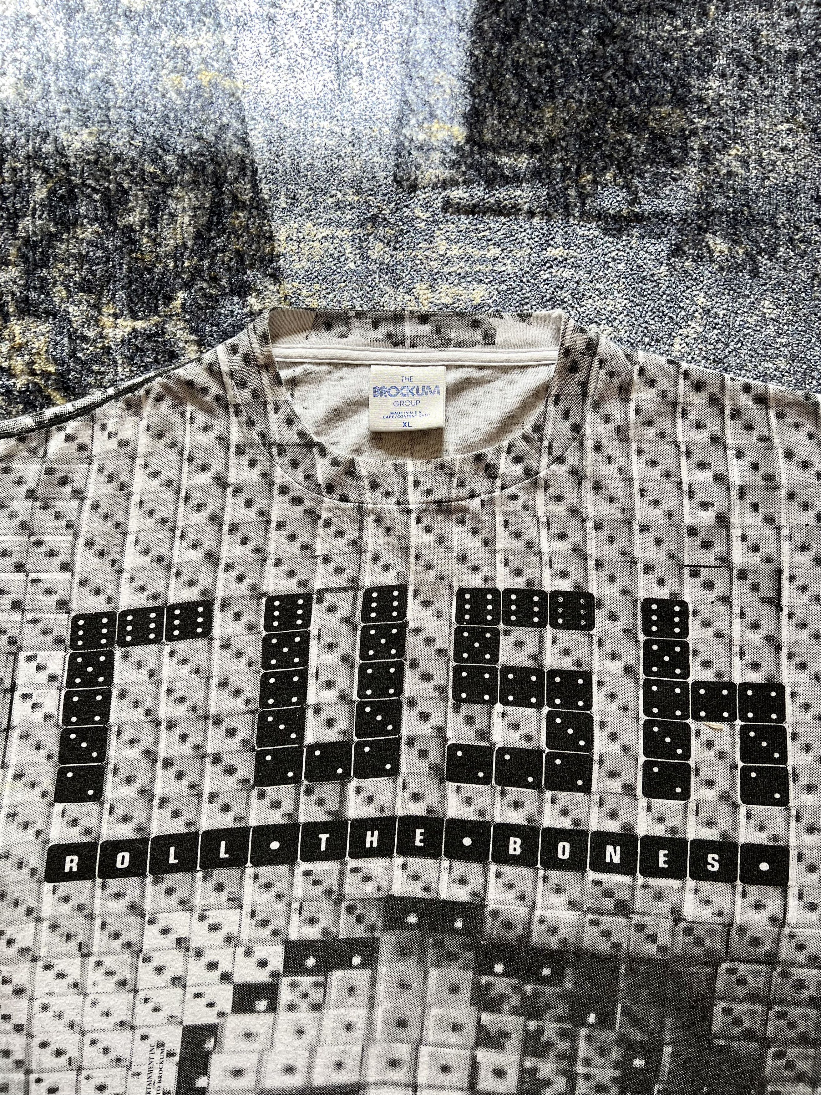 Band Tees ☠️1991 Vintage Rush Roll The Bones All Over Print T-Shirt Size US M / EU 48-50 / 2 - 4 Thumbnail