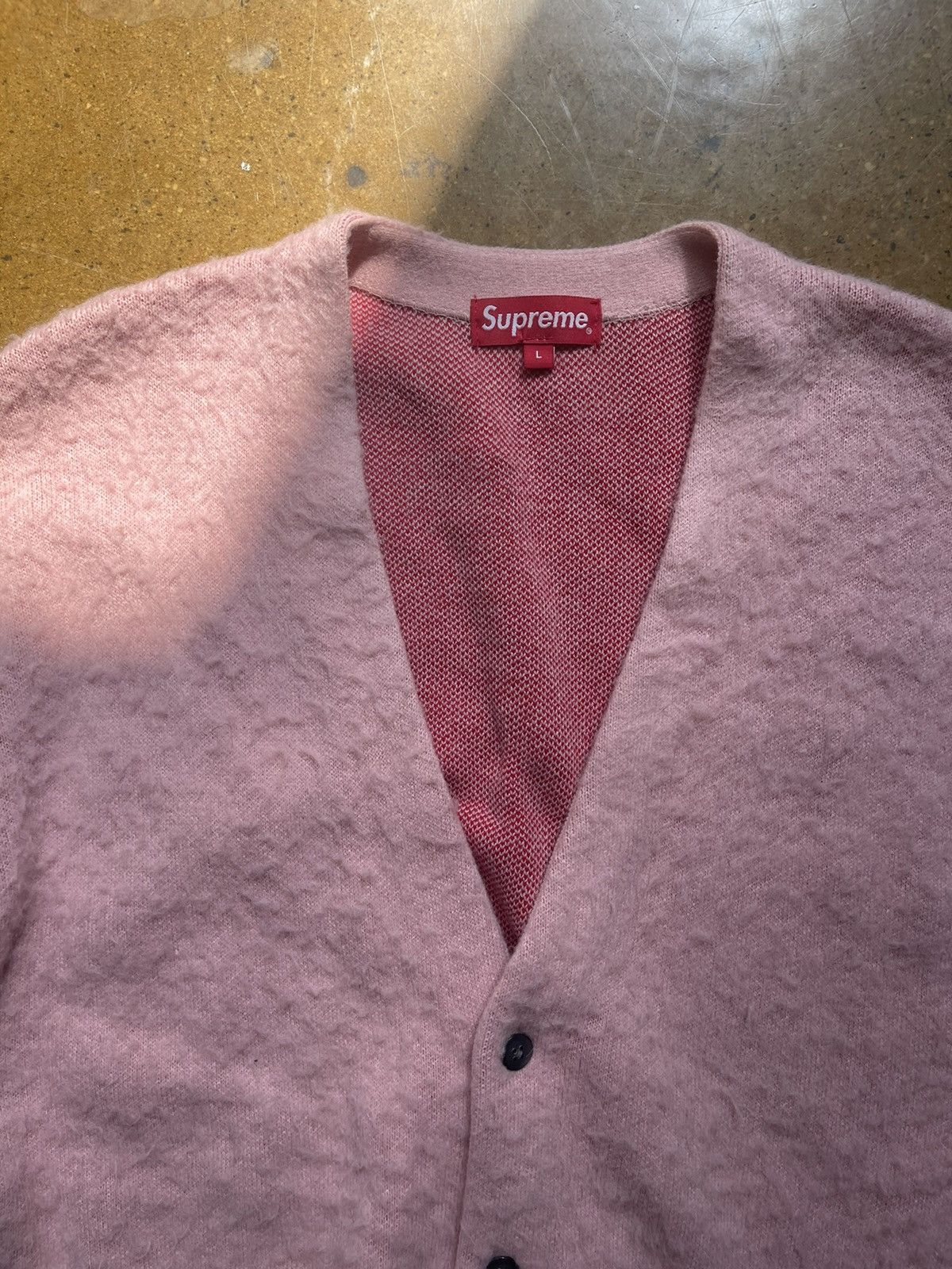 M Supreme Brushed discount Checkerboard Mohair Cardigan