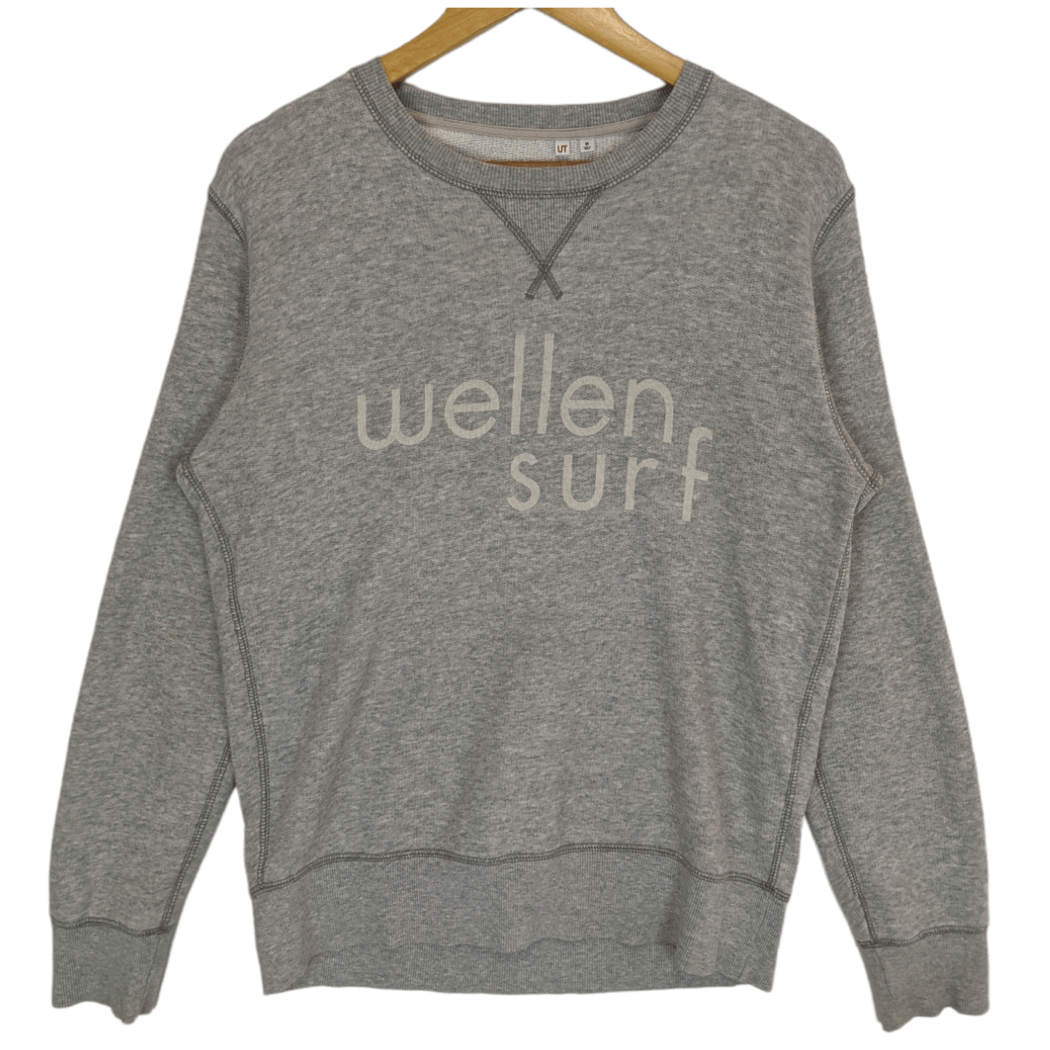Japanese Brand UNIQLO x Wellen Surf Surfboard Big Spell Out Sweatshirt Size US M / EU 48-50 / 2 - 2 Thumbnail