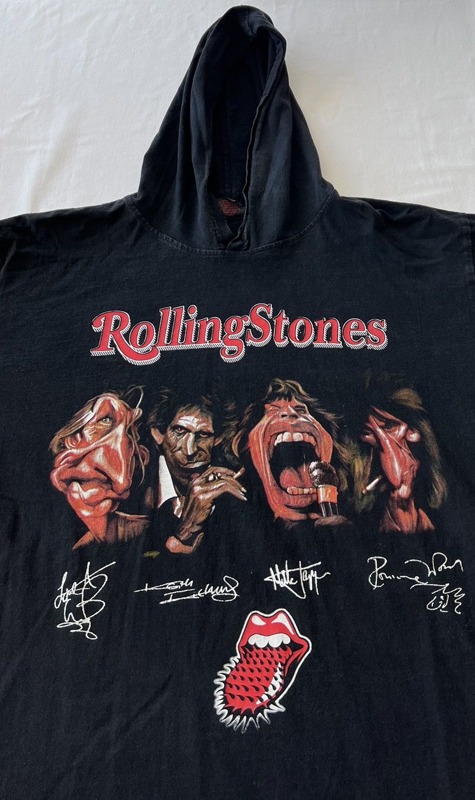 Band Tees Vintage 90s Rolling Stones Black Long Sleeve Hoodie Size US L / EU 52-54 / 3 - 3 Thumbnail