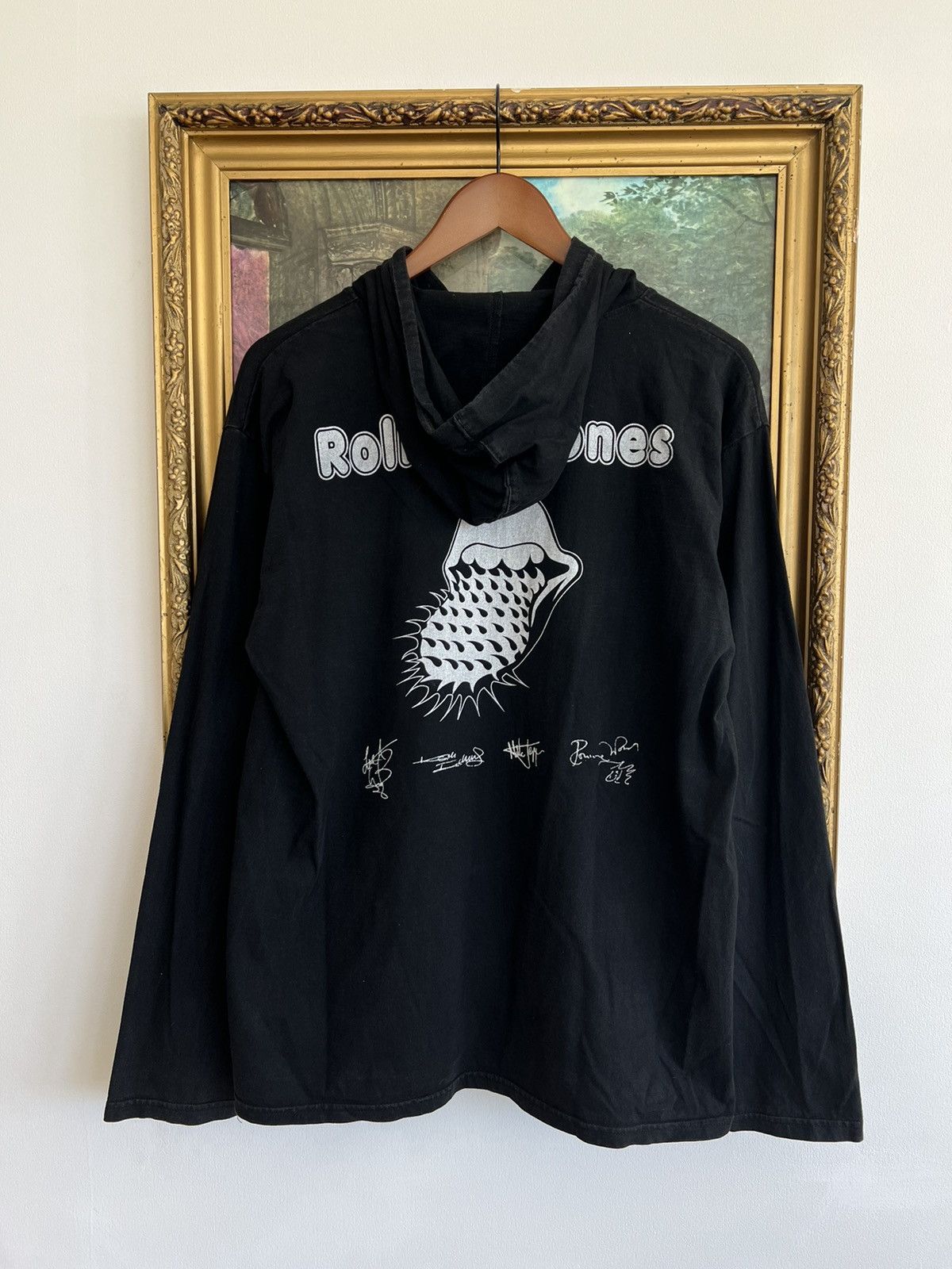 Band Tees Vintage 90s Rolling Stones Black Long Sleeve Hoodie Size US L / EU 52-54 / 3 - 2 Thumbnail