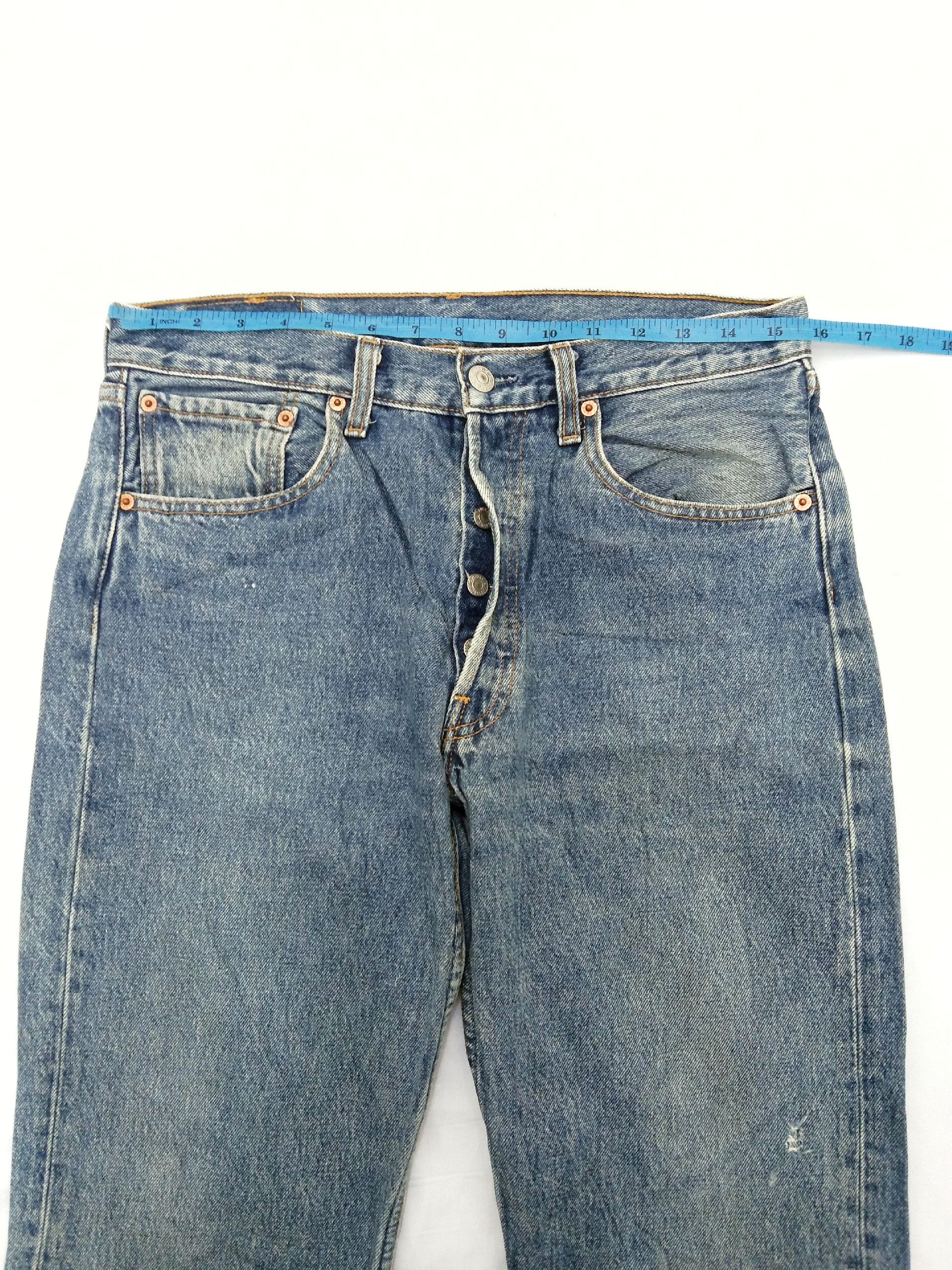 Levi's Vintage Levi's 501 Blue Wash Straight Leg Jeans 31x33 Size US 31 - 5 Thumbnail