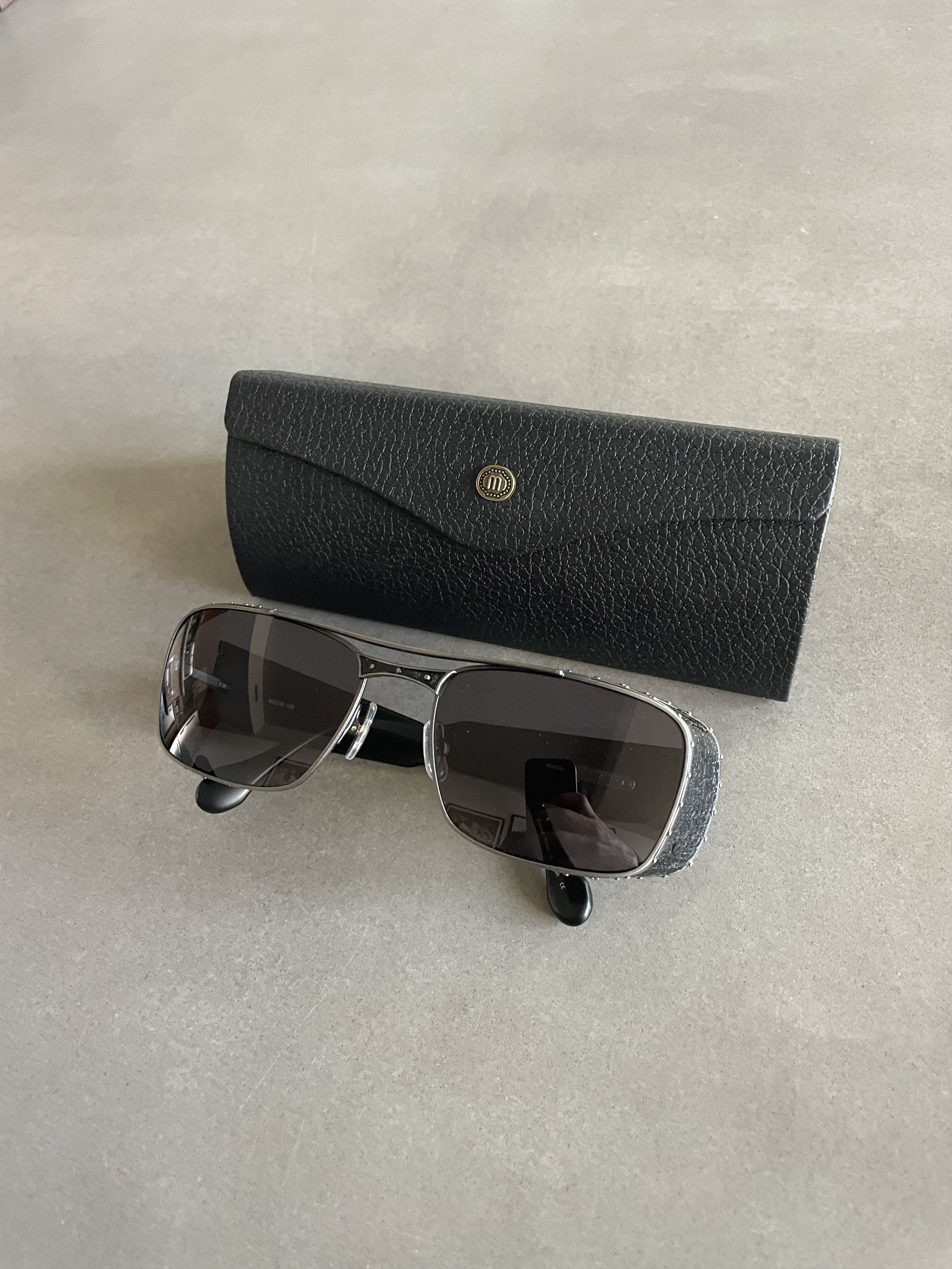 image of Matsuda M3030 Square Sunglass in Black, Men's