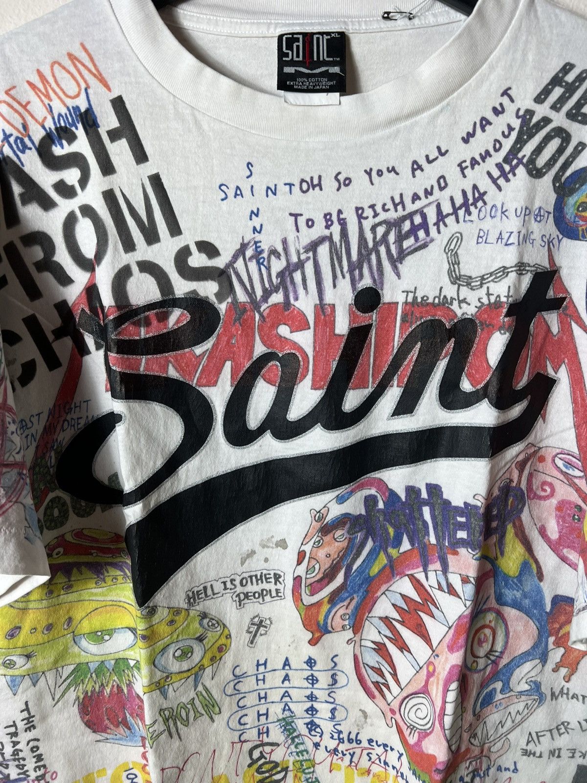 Saint Michael × Takashi Murakami Saint Michael Takashi Murakami Graffiti T-Shirt Size US XL / EU 56 / 4 - 2 Thumbnail