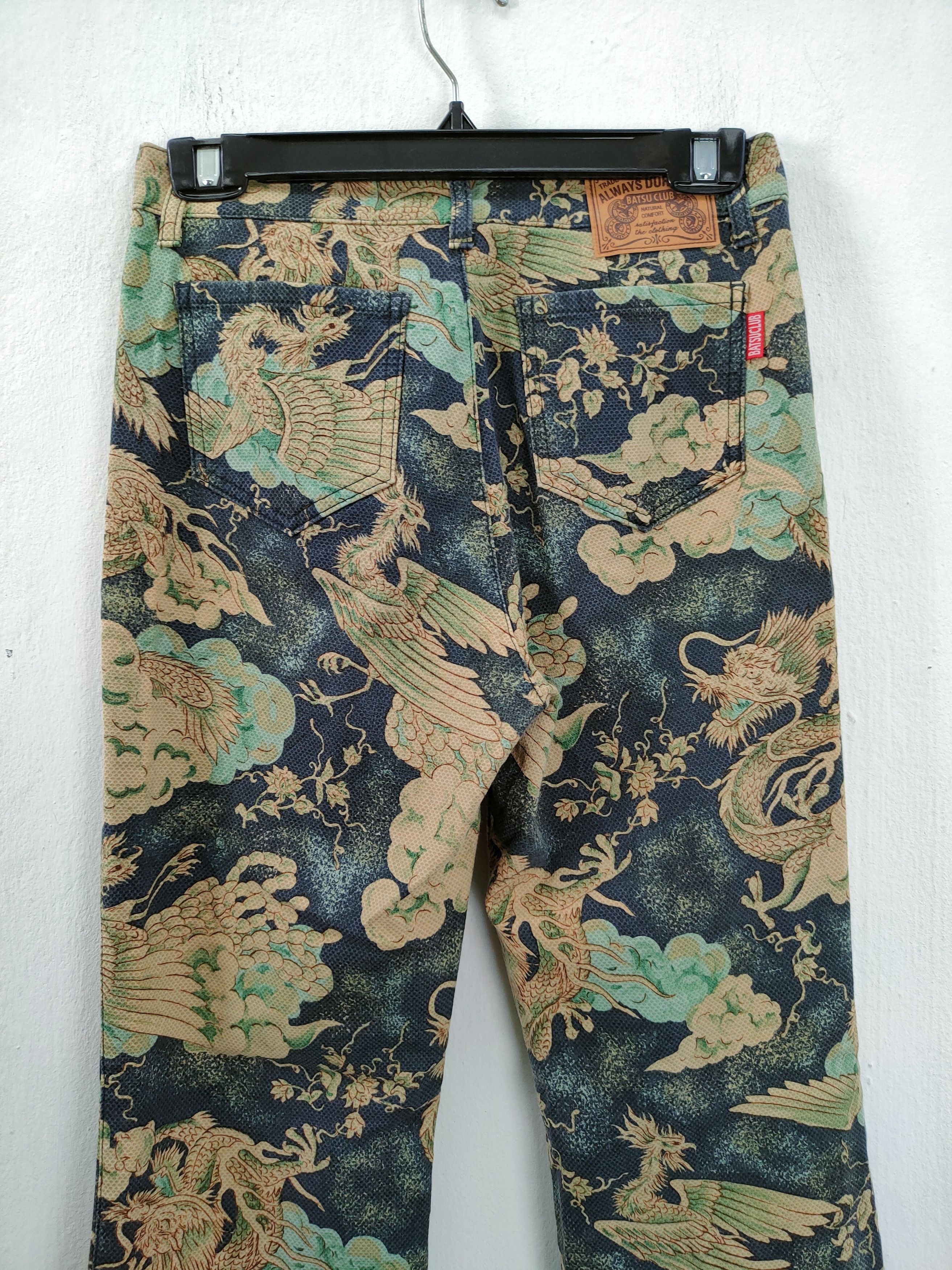 Japanese Brand 🔥DL Batsu Club Dragon yakuza Blue Denim pants #A134 Size US 28 / EU 44 - 9 Thumbnail