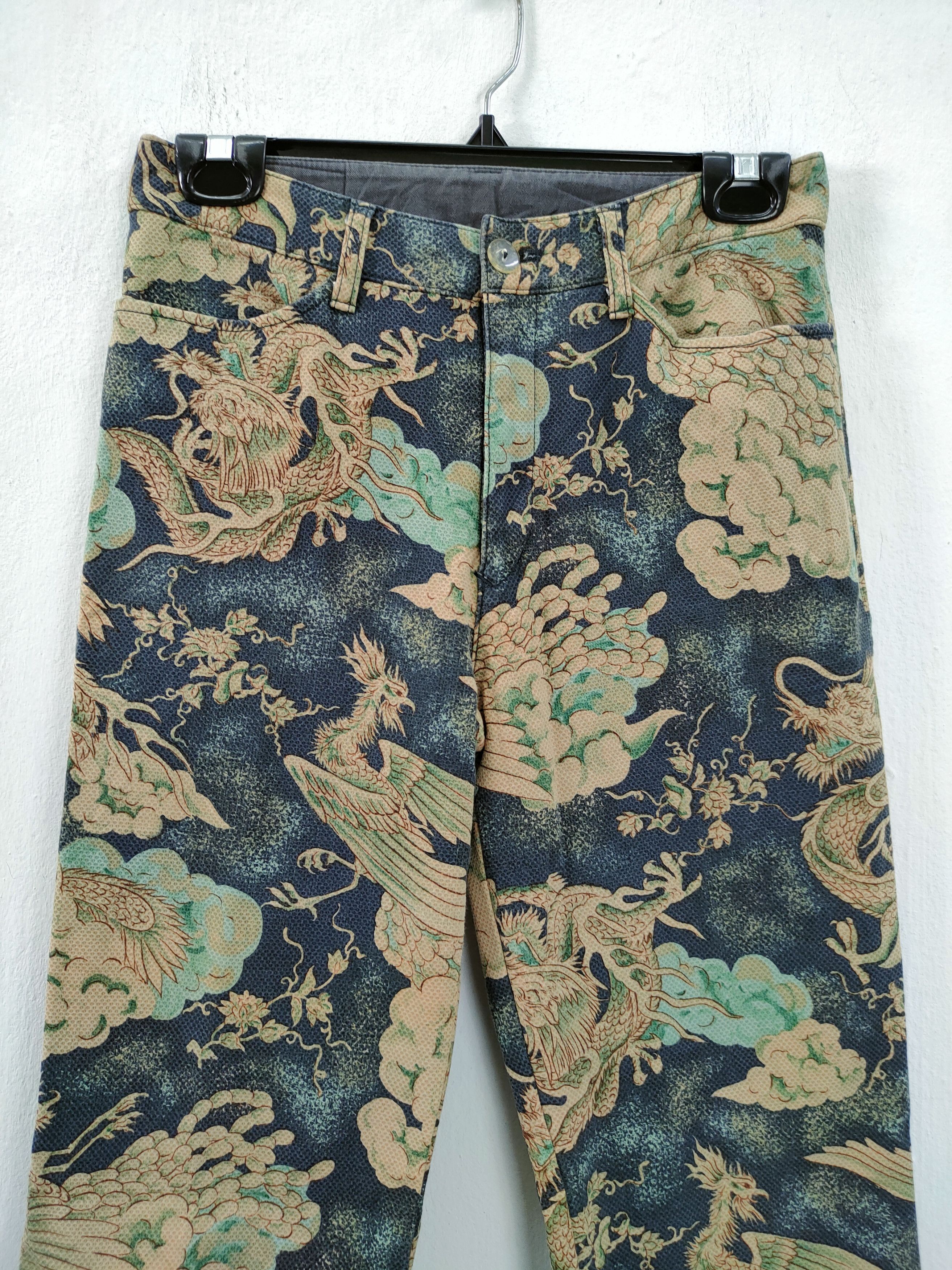 Japanese Brand 🔥DL Batsu Club Dragon yakuza Blue Denim pants #A134 Size US 28 / EU 44 - 3 Thumbnail