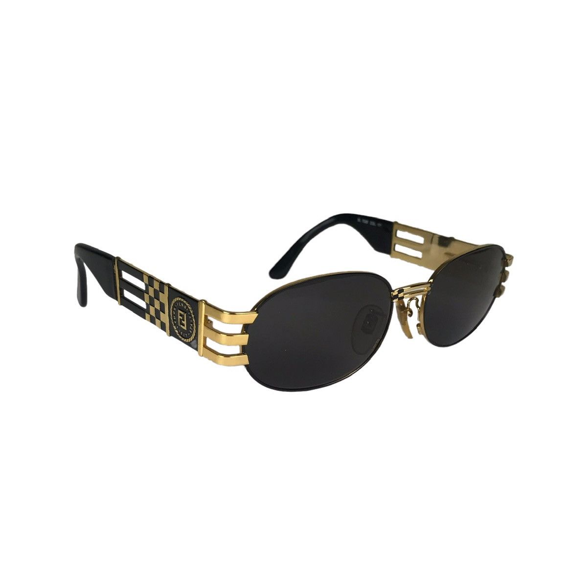 image of Fendi Vintage Gold Frame Sunglasses, Men's