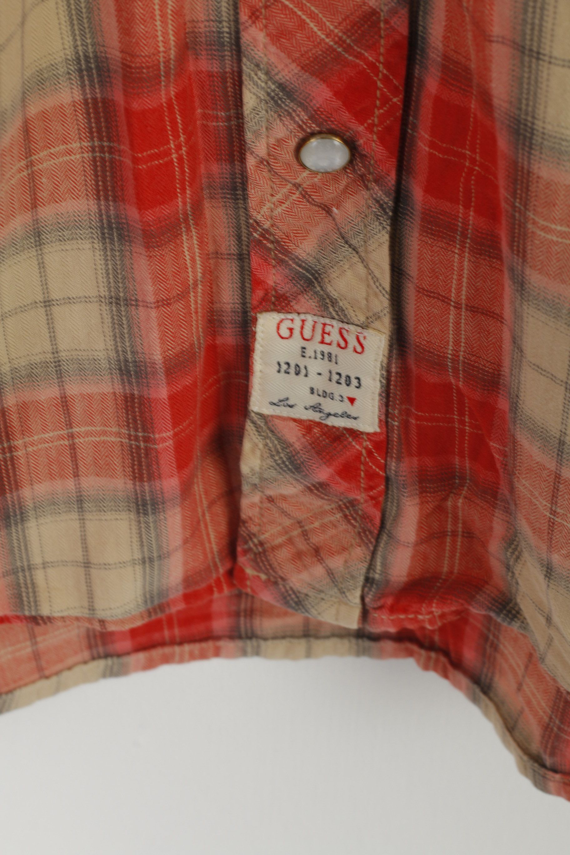 Guess Guess Los Angeles Men M Casual Shirt Red Check 8213 Size US M / EU 48-50 / 2 - 4 Thumbnail