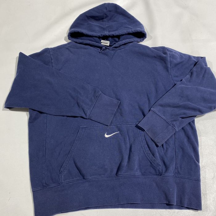 Vintage Nike Center Swoosh hoodie Navy Travis Scott style Grailed