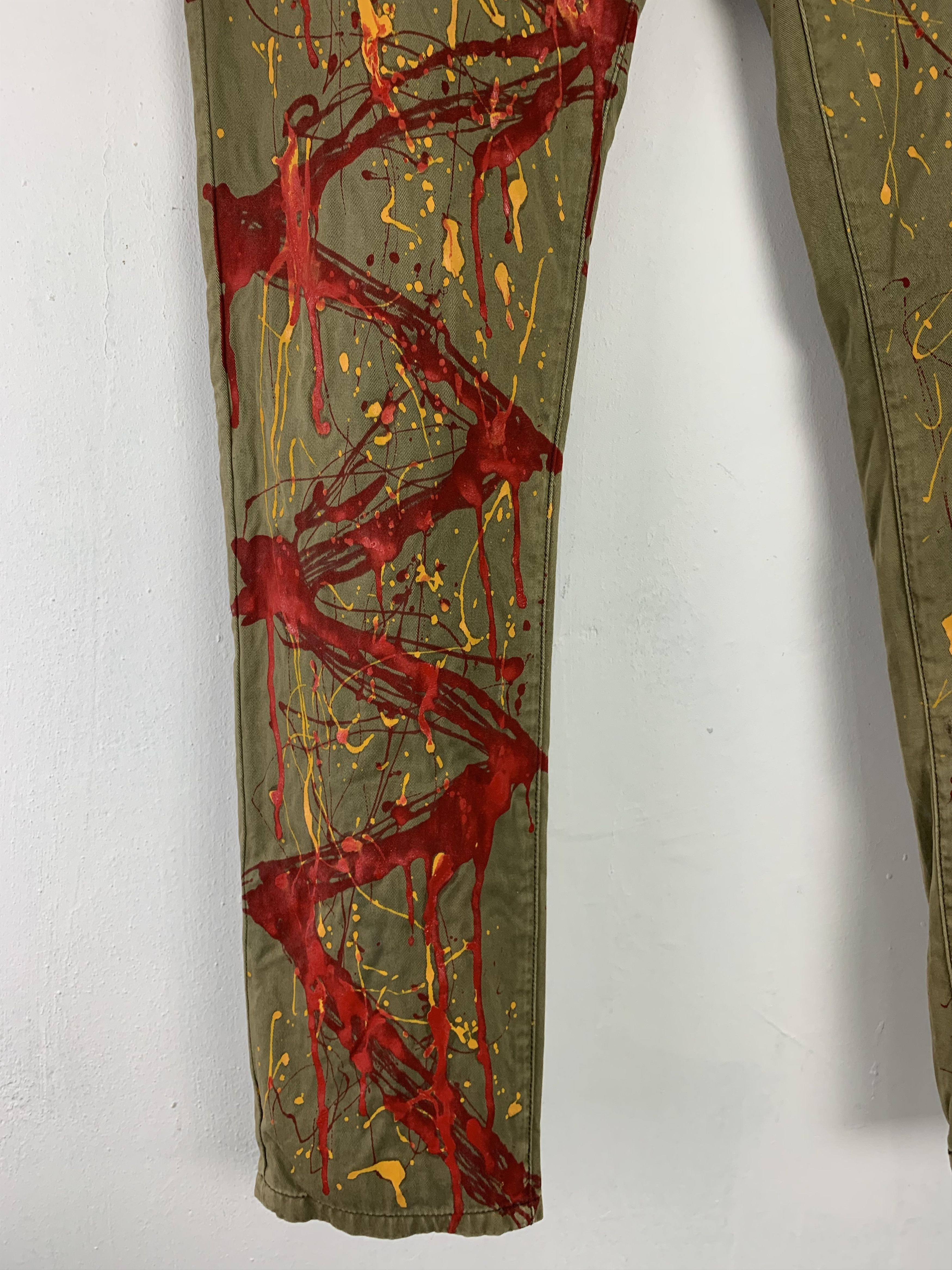 Japanese Brand Pants Skinny Painted Custom Japanese Branded Streetwear Size US 31 - 7 Thumbnail