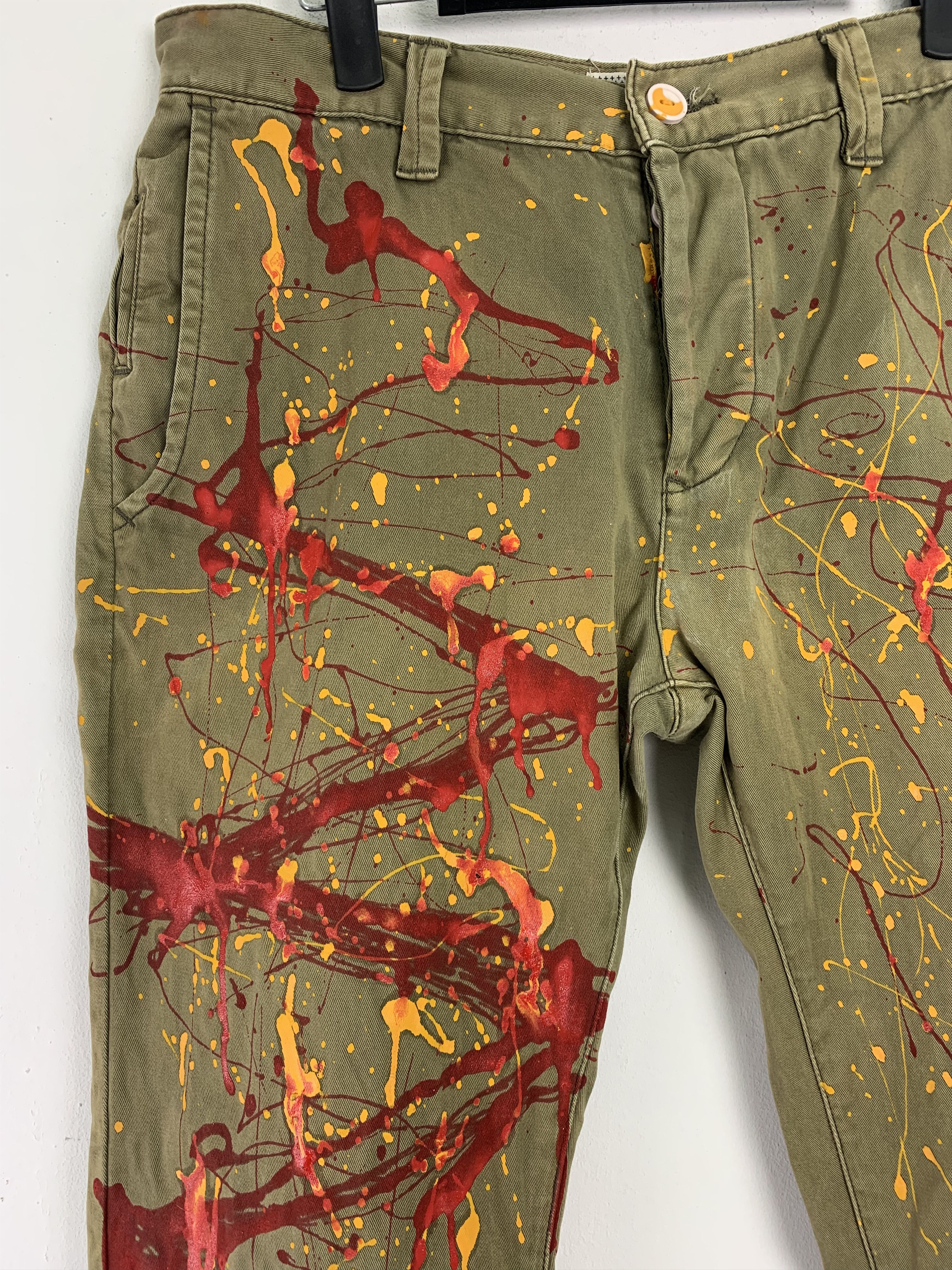 Japanese Brand Pants Skinny Painted Custom Japanese Branded Streetwear Size US 31 - 6 Thumbnail