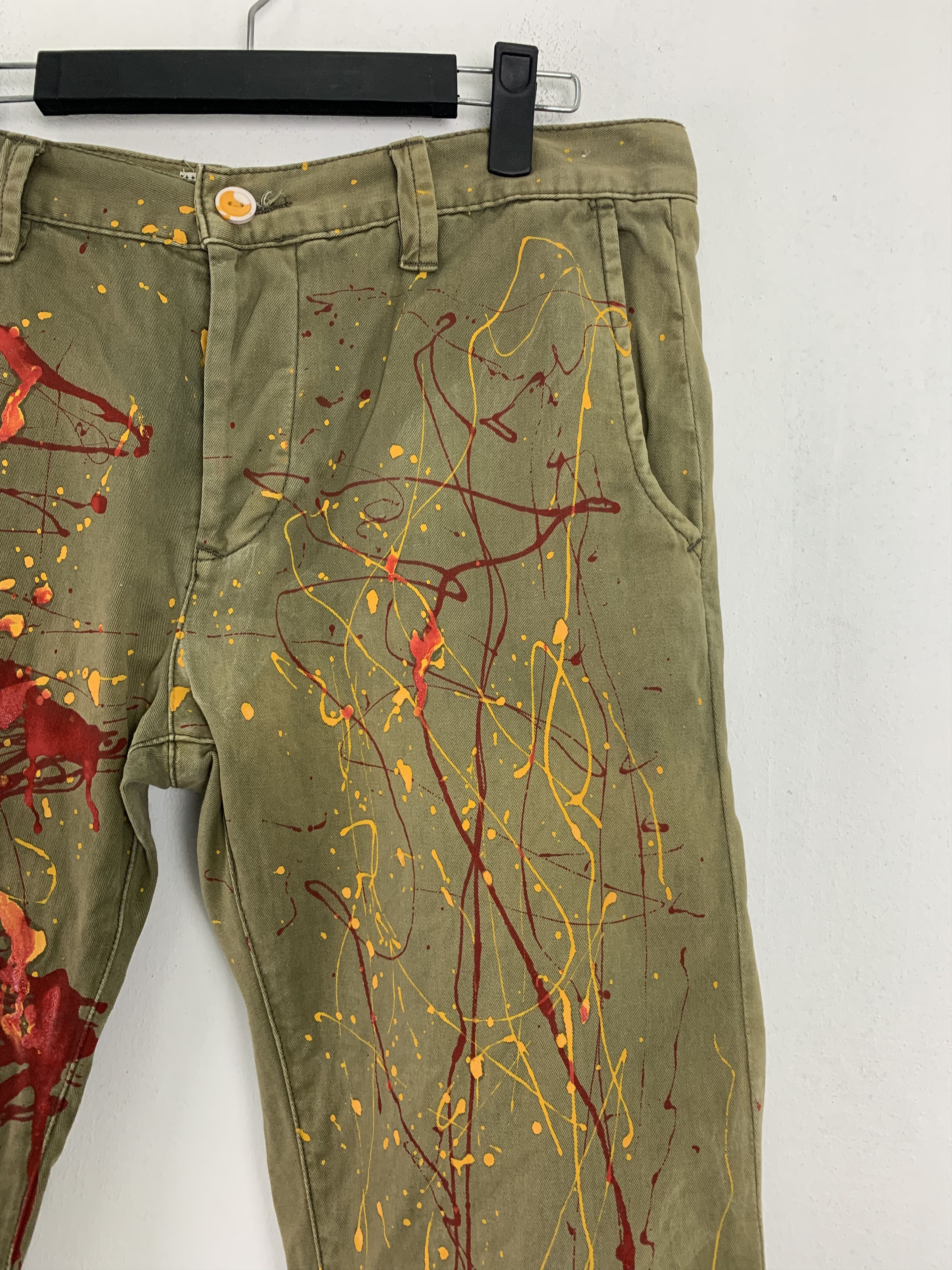 Japanese Brand Pants Skinny Painted Custom Japanese Branded Streetwear Size US 31 - 9 Thumbnail