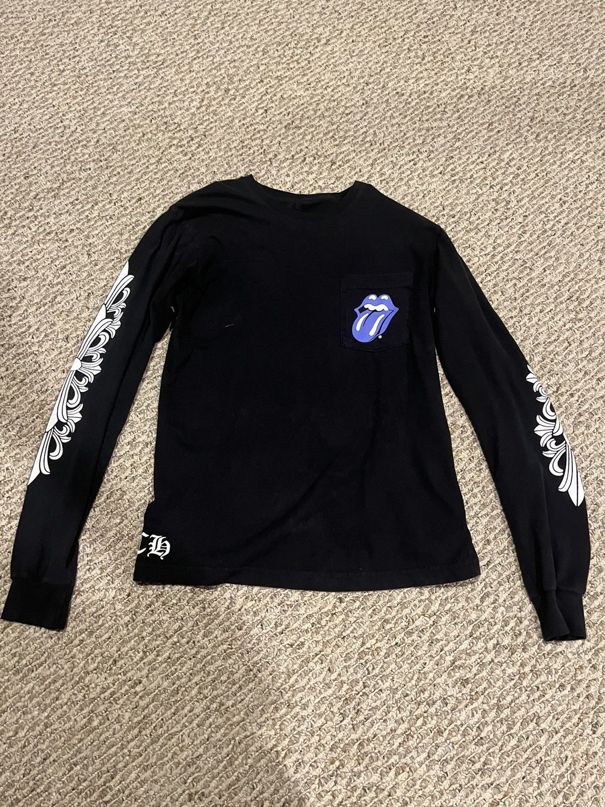 Chrome Hearts Chrome hearts rolling stones blue tongue longsleeve