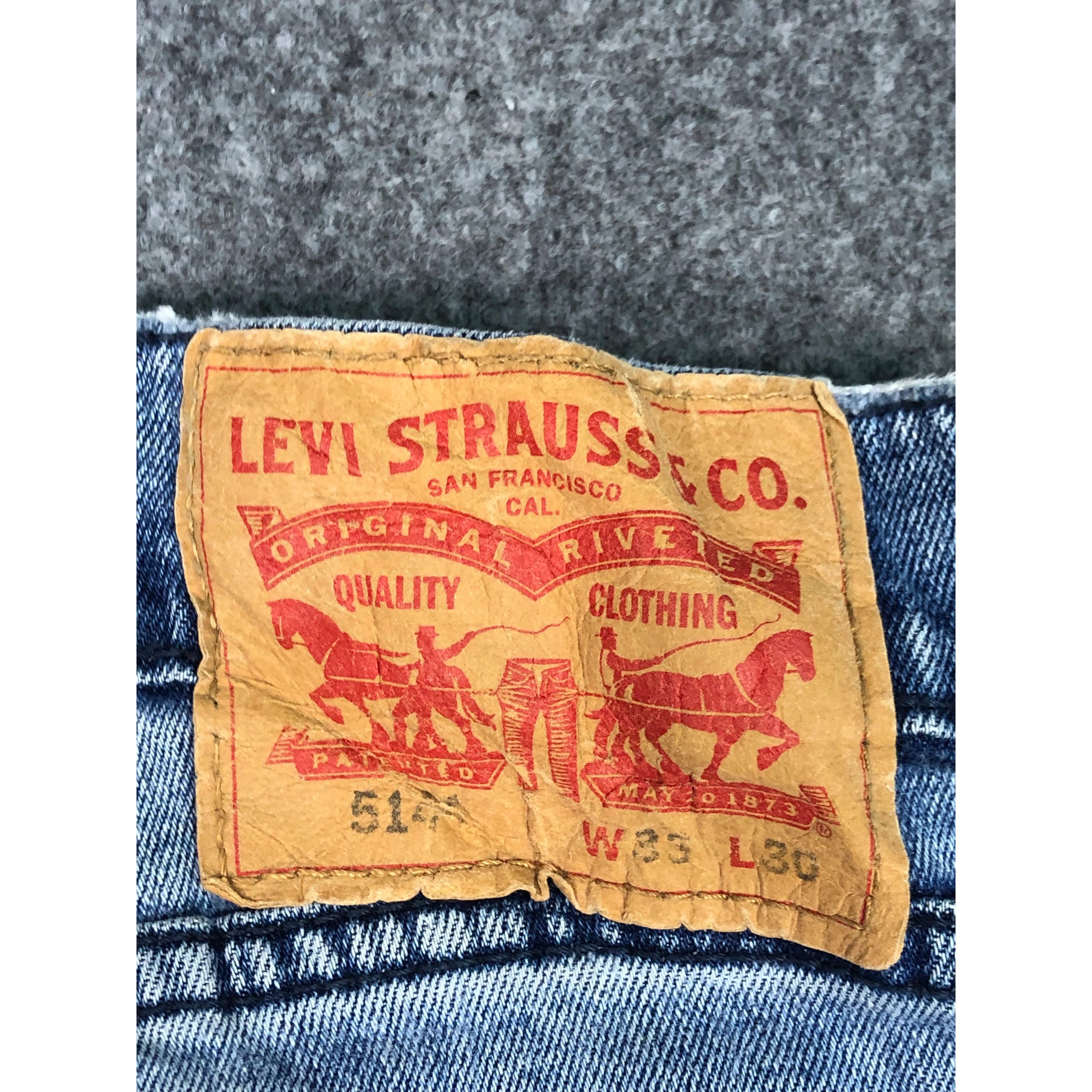 Levi's Vintage Levis 514 Blue Denim DP0200 Size US 31 - 4 Thumbnail