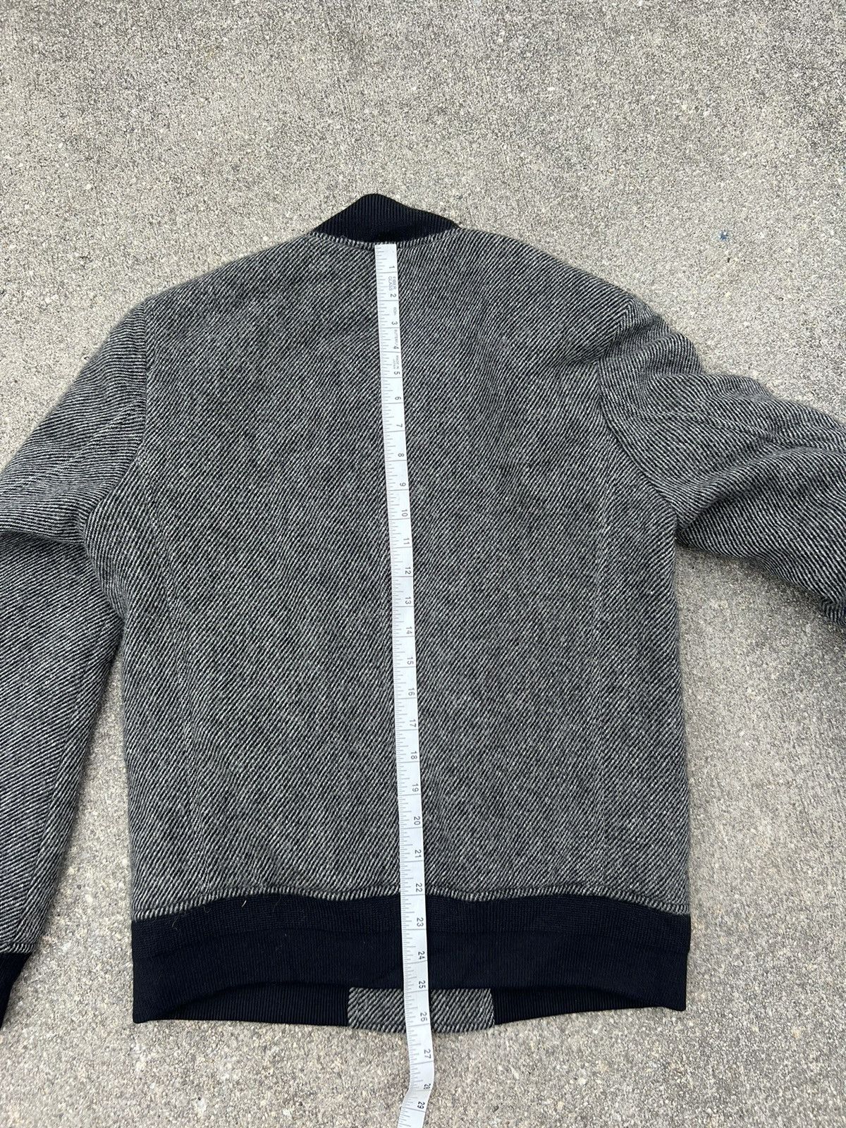 Lounge Lizard Vintage Lounge Lizard Grey Wool Bomber Jacket Size 2 Size US M / EU 48-50 / 2 - 5 Thumbnail