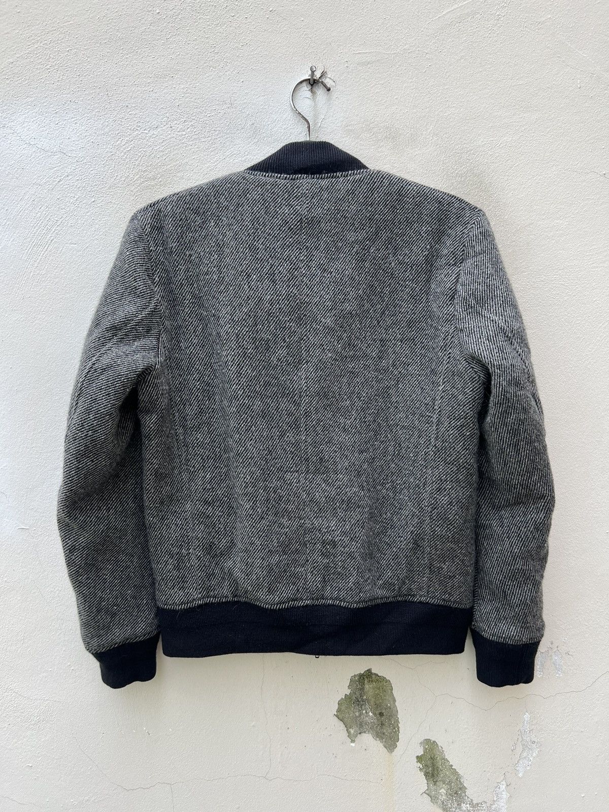 Lounge Lizard Vintage Lounge Lizard Grey Wool Bomber Jacket Size 2 Size US M / EU 48-50 / 2 - 15 Thumbnail