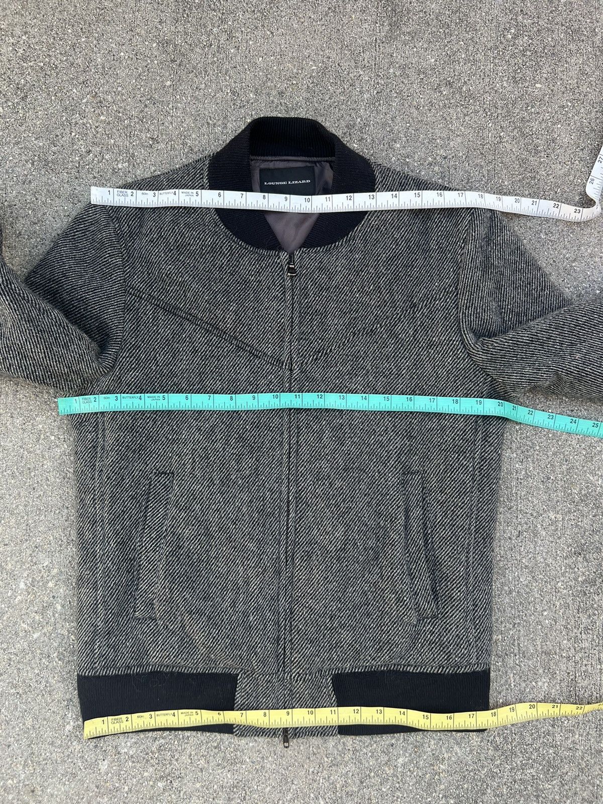 Lounge Lizard Vintage Lounge Lizard Grey Wool Bomber Jacket Size 2 Size US M / EU 48-50 / 2 - 2 Thumbnail
