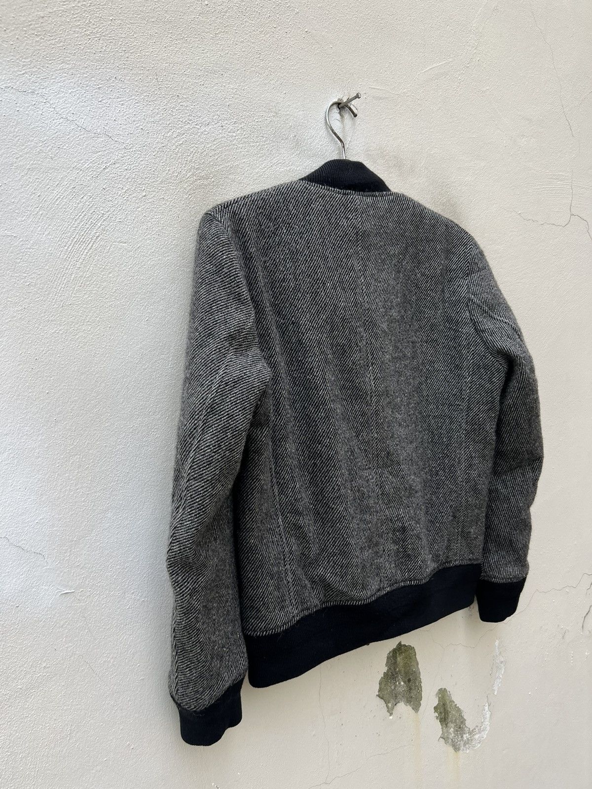 Lounge Lizard Vintage Lounge Lizard Grey Wool Bomber Jacket Size 2 Size US M / EU 48-50 / 2 - 16 Thumbnail