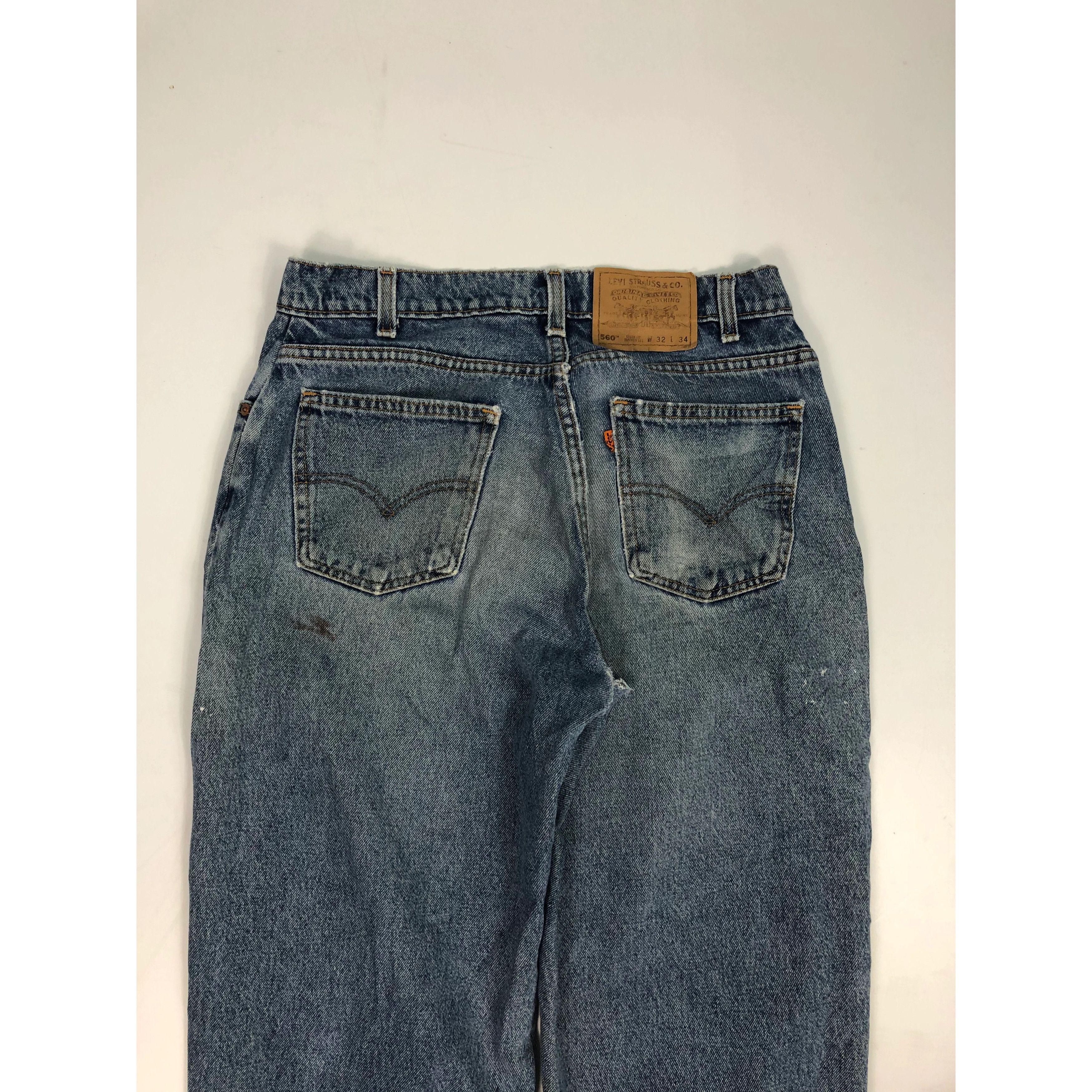 Levi's Vintage 90s Levis 560 Comfort Fit Tapered Denim DP0033 Size US 31 - 4 Thumbnail