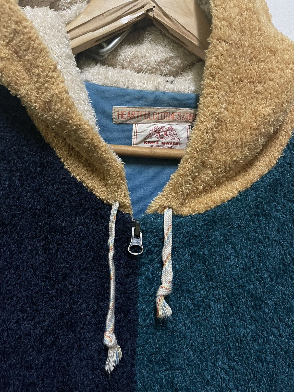 Japanese Brand × Vintage Kriff Mayer Fleece Zipper Hoodie Multi Colour Hybrid Size US XXL / EU 58 / 5 - 4 Thumbnail