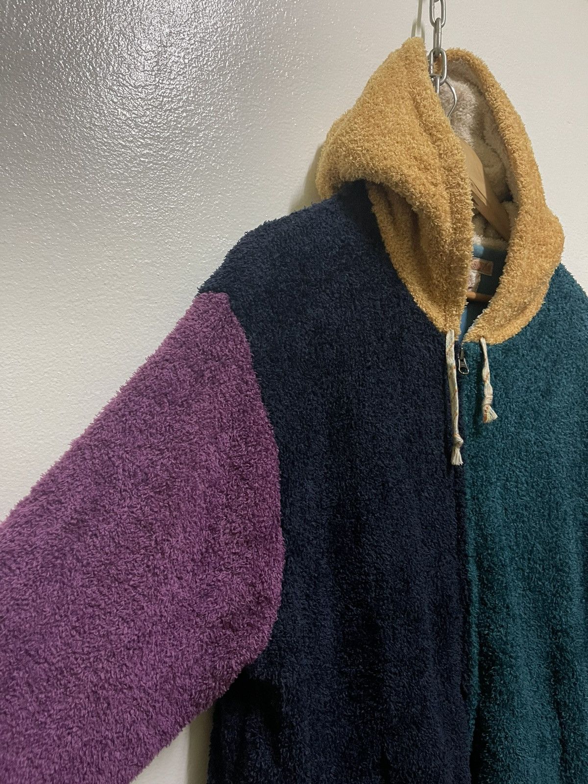 Japanese Brand × Vintage Kriff Mayer Fleece Zipper Hoodie Multi Colour Hybrid Size US XXL / EU 58 / 5 - 2 Thumbnail