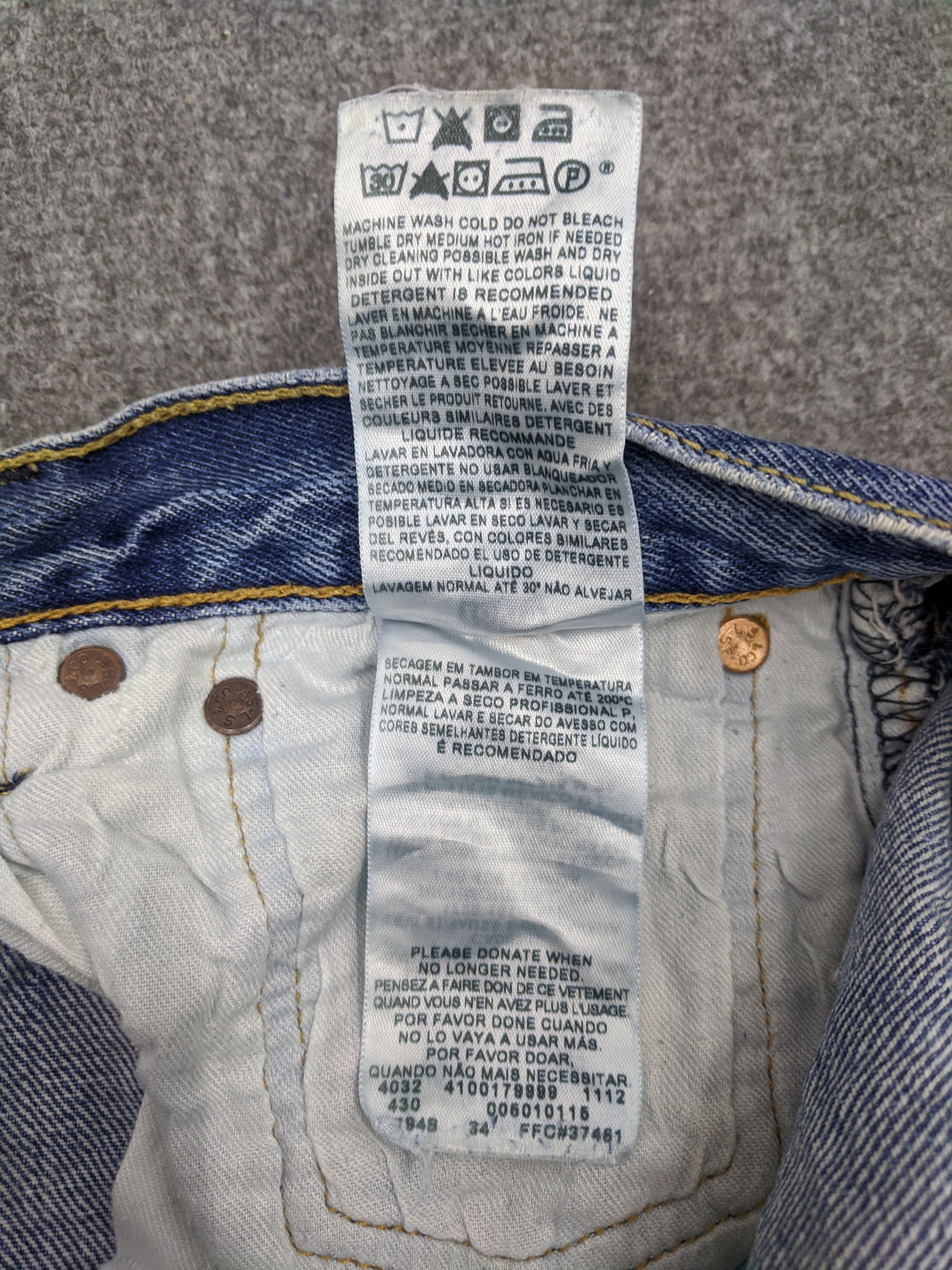 Levi's Vintage 90s Levis 501 Jeans DP0693 Size US 31 - 8 Thumbnail