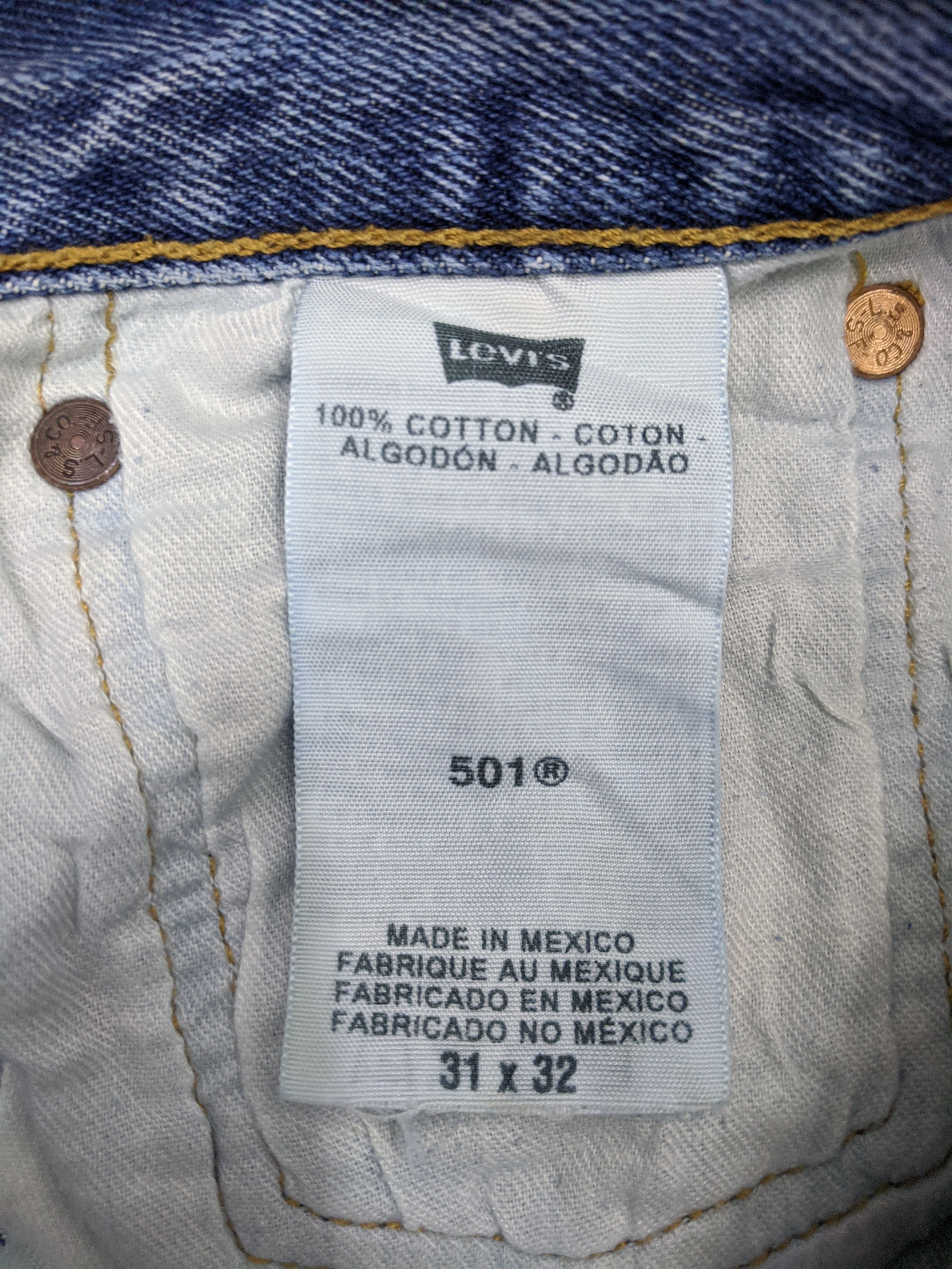 Levi's Vintage 90s Levis 501 Jeans DP0693 Size US 31 - 7 Thumbnail