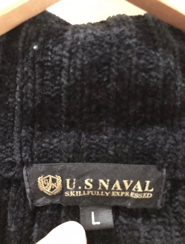 Vintage Vintage Us Navy velvet Knit Jacket Size US M / EU 48-50 / 2 - 4 Thumbnail