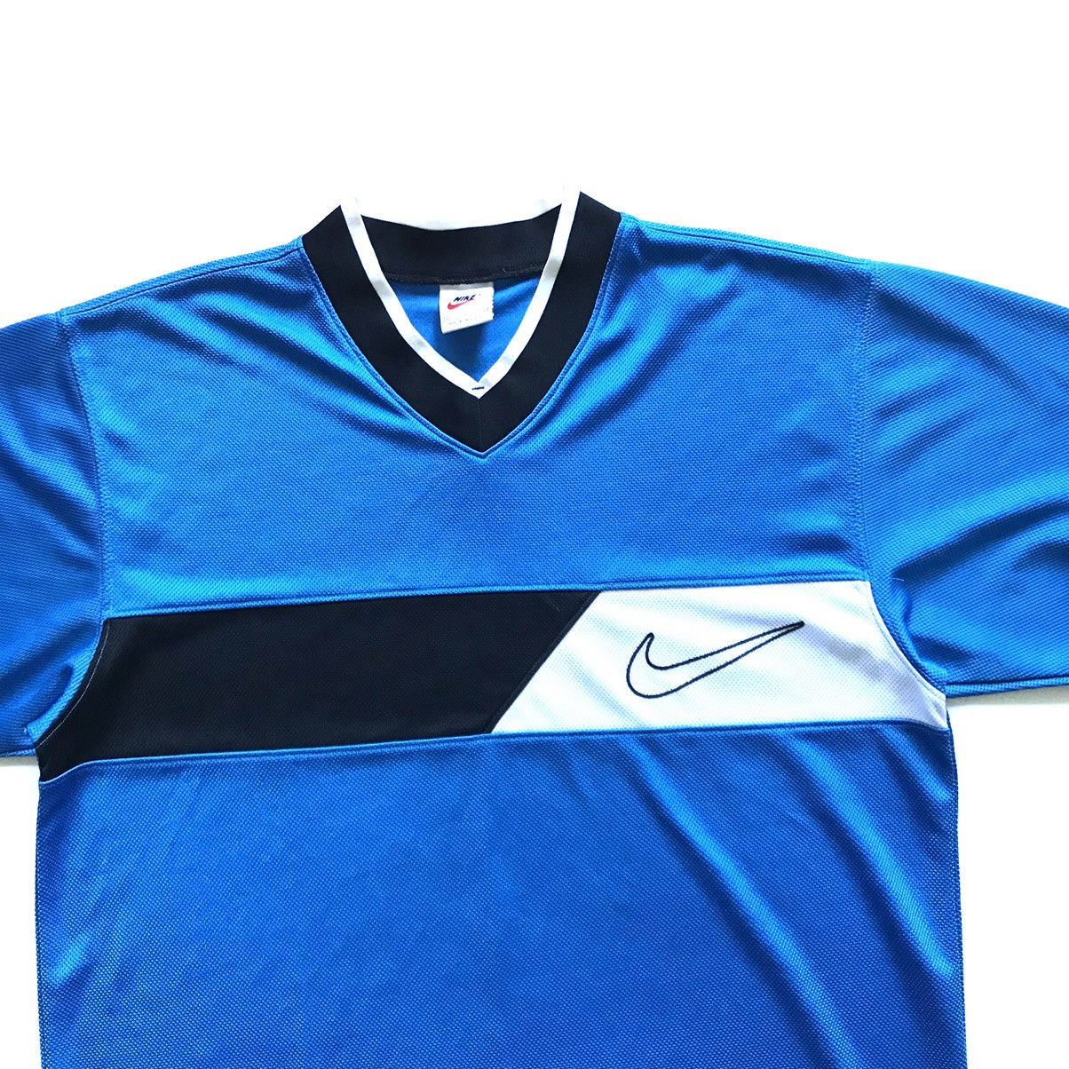 Nike × Vintage Vintage 90’s Nike Big Logo Tee Jersey Made in USA Size US M / EU 48-50 / 2 - 2 Thumbnail