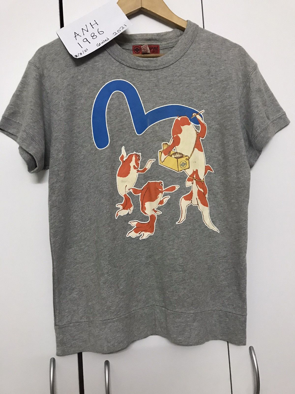 image of Evisu Yamane Fish Gold in Grey, Men's (Size Medium)
