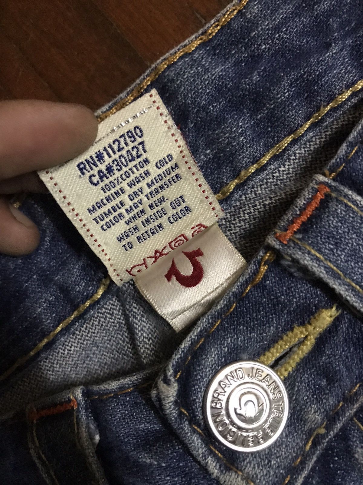 True Religion × Vintage True Religion flare jeans boot cut Size 29" - 4 Thumbnail