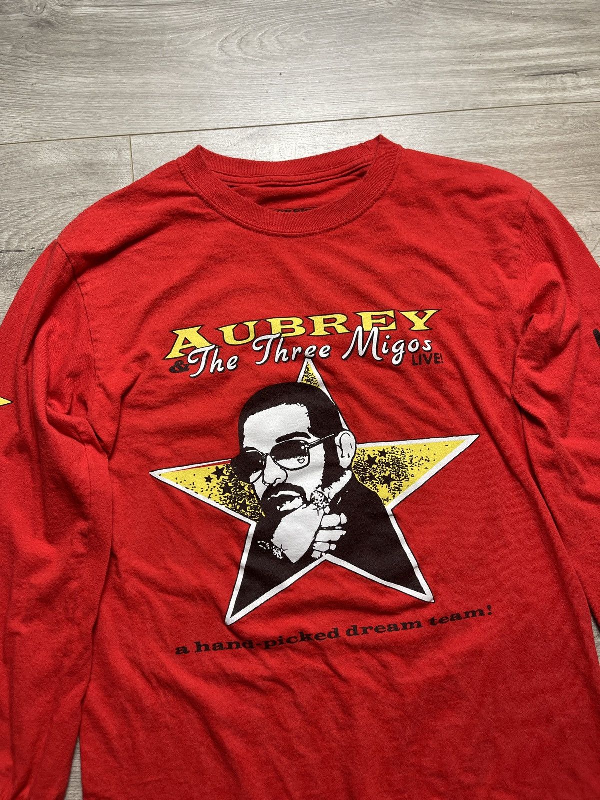 Drake × Rap Tees 2018 Aubrey and The Three Migos Takeoff Red Long Sleeve Size US S / EU 44-46 / 1 - 3 Thumbnail