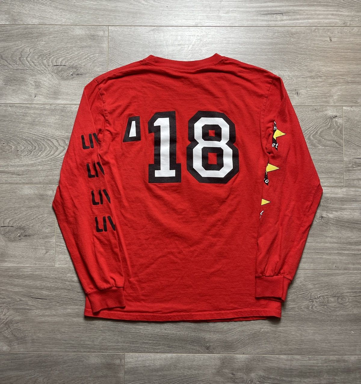 Drake × Rap Tees 2018 Aubrey and The Three Migos Takeoff Red Long Sleeve Size US S / EU 44-46 / 1 - 2 Thumbnail