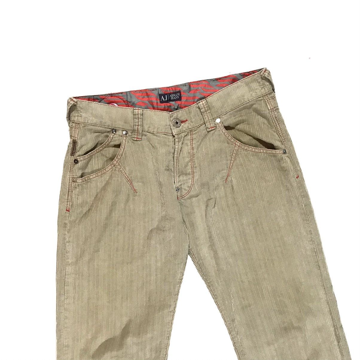 Armani × Vintage Vintage Y2K Corduroy Velvet Armani Jeans Pants Size US 33 - 4 Thumbnail