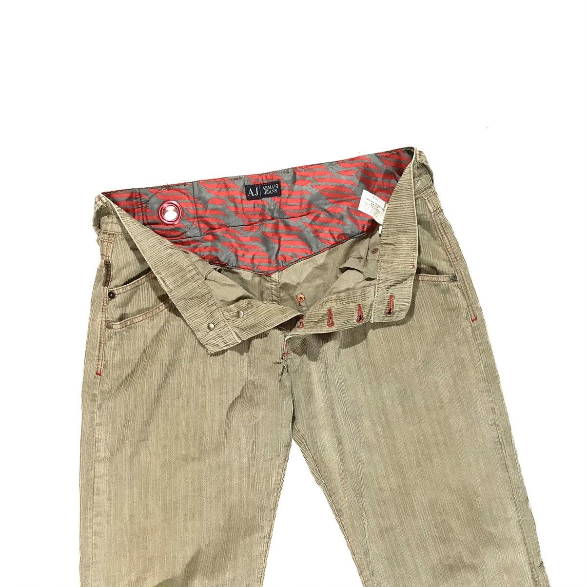 Armani × Vintage Vintage Y2K Corduroy Velvet Armani Jeans Pants Size US 33 - 5 Thumbnail