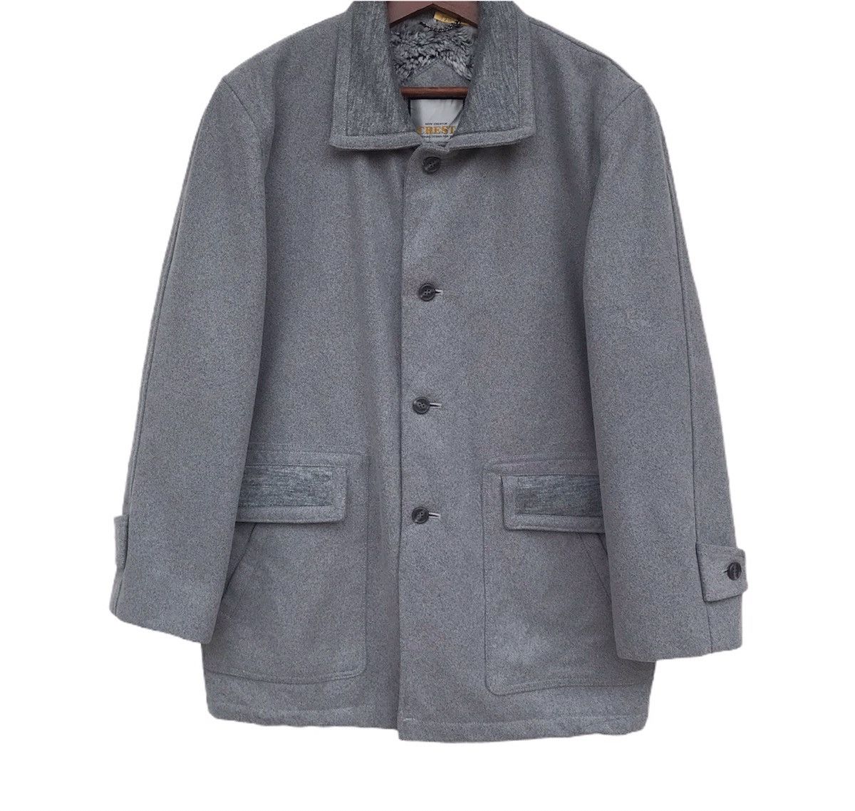 Japanese Brand Japanese brand Crest sherpa lining light grey jacket Size US L / EU 52-54 / 3 - 3 Thumbnail