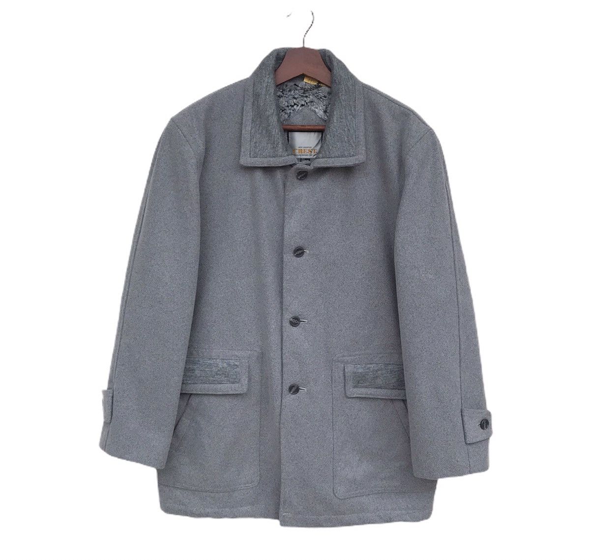 Japanese Brand Japanese brand Crest sherpa lining light grey jacket Size US L / EU 52-54 / 3 - 2 Thumbnail