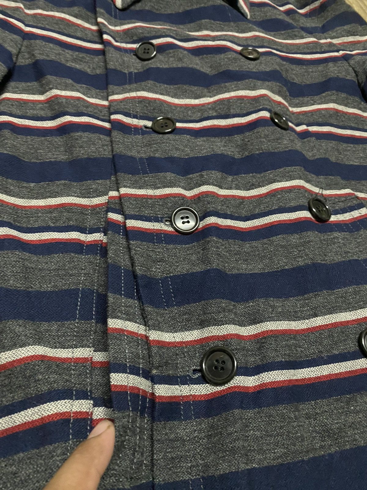 Japanese Brand × Vintage × Yohji Yamamoto Vintage ined Homme Yohji Yamamoto Breasted Wool Jacket Size US L / EU 52-54 / 3 - 5 Thumbnail