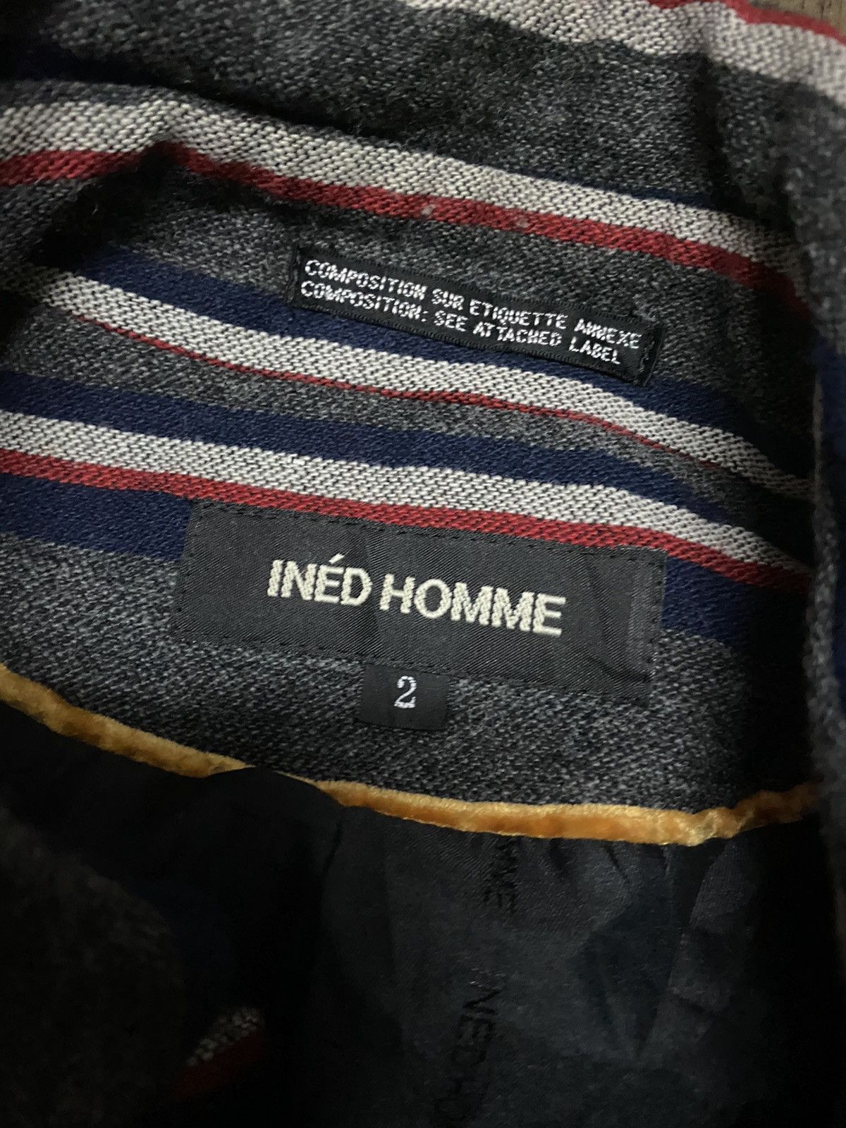 Japanese Brand × Vintage × Yohji Yamamoto Vintage ined Homme Yohji Yamamoto Breasted Wool Jacket Size US L / EU 52-54 / 3 - 7 Thumbnail