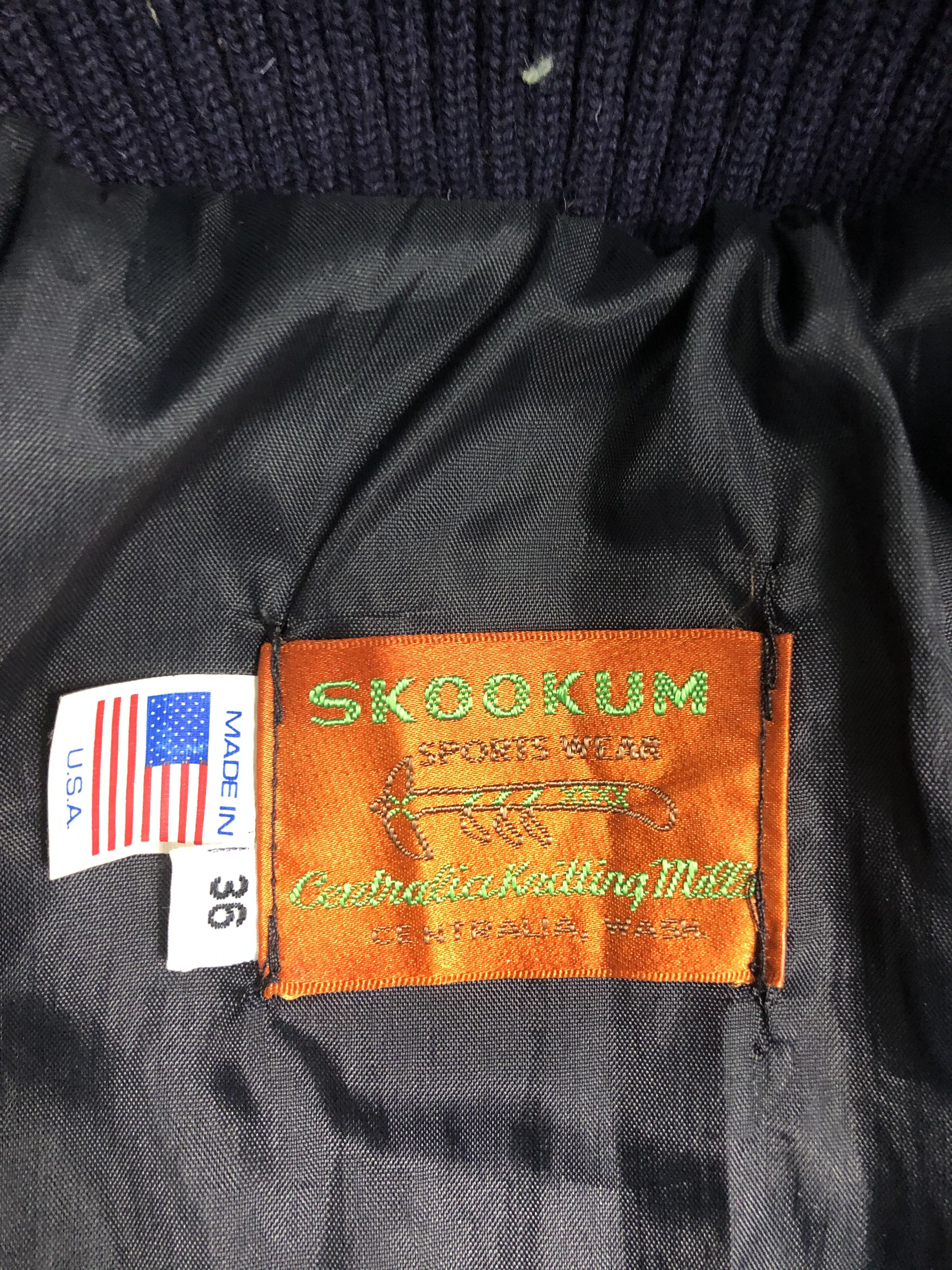 Skookum × Vintage Vintage 70s Skookum Varsity Jacket Leather Made In USA V0026 Size US S / EU 44-46 / 1 - 4 Thumbnail